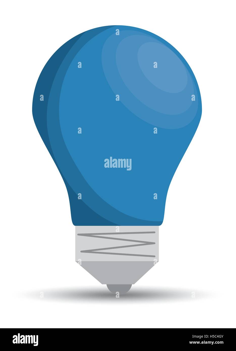 Lampe bleu idée education online Illustration de Vecteur