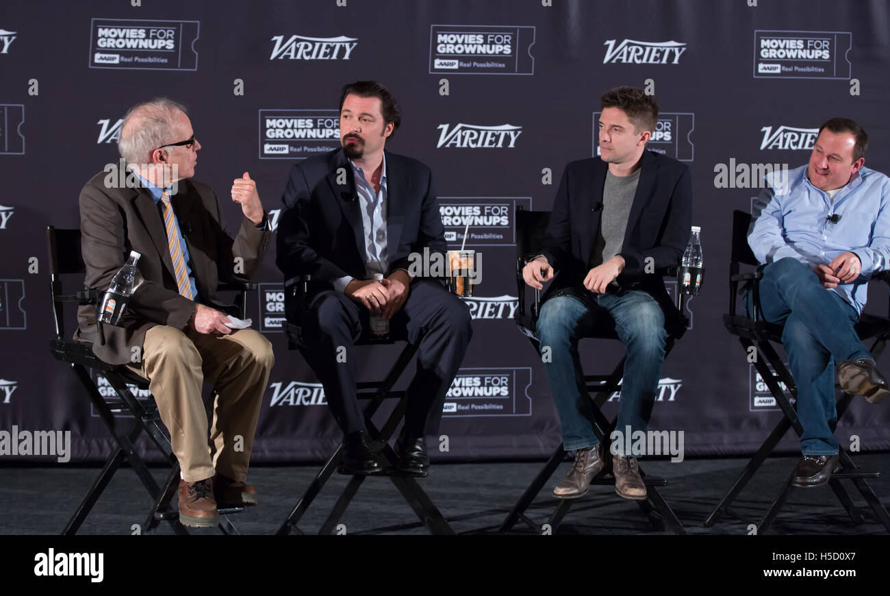 Hôte, James Vanderbilt, Topher Grace et William Sherak assister à la "vérité" - la présélection et Q&A à l'ArcLight Theatre Le 3 décembre 2015 à Los Angeles, Californie, USA Banque D'Images