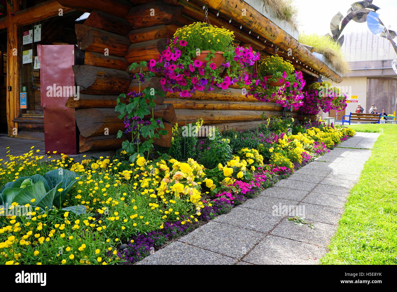 Centre d'accueil, le Centre d'Anchorage, Alaska Banque D'Images