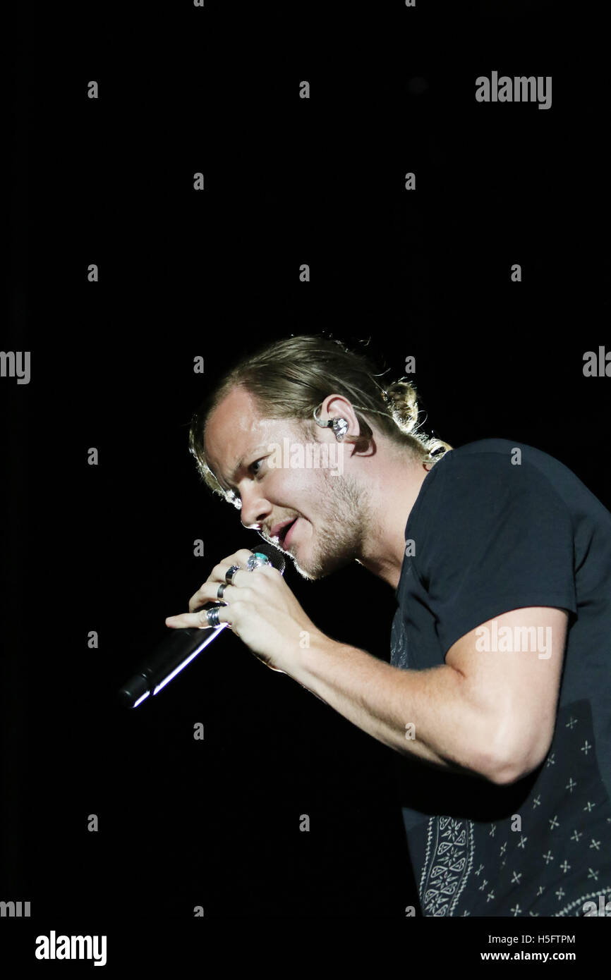 Singer Dan Reynolds d'Imagine Dragons fonctionne à la vie est belle Music Festival Jour 2, le 26 septembre 2015 à Las Vegas, Nevada. Banque D'Images