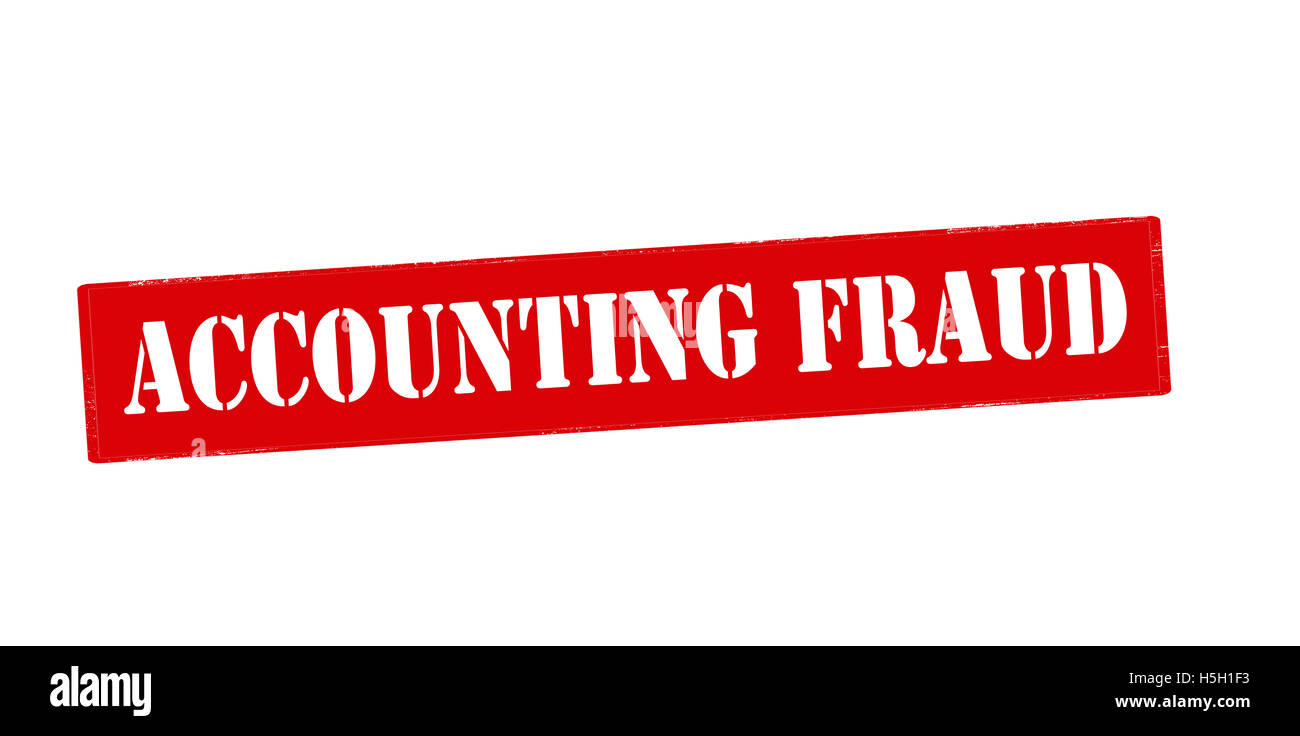 Timbres en caoutchouc avec texte fraude comptable à l'intérieur, vector illustration Banque D'Images