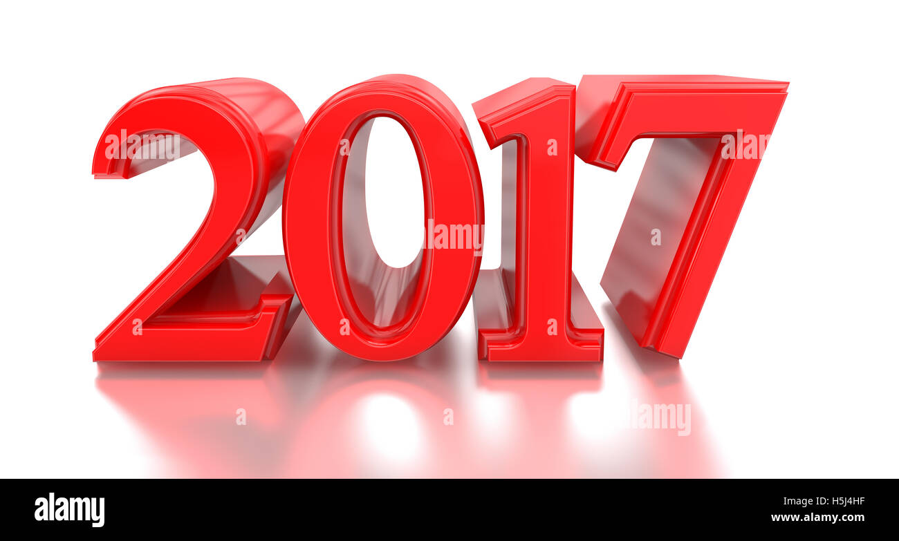 3d 2017. 2016-2017 changement représente la nouvelle année 2017, le rendu en trois dimensions Banque D'Images
