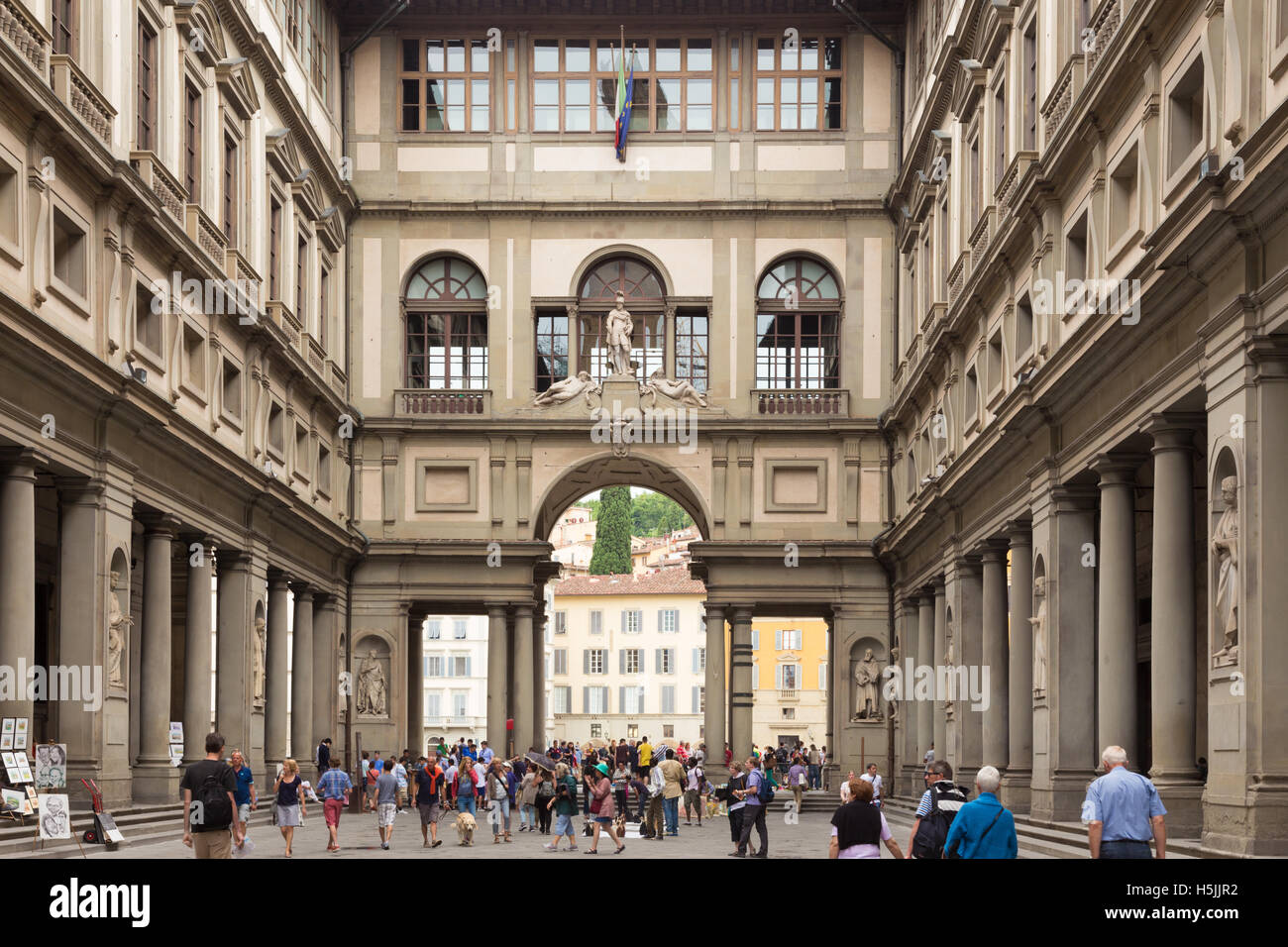 Galerie des Offices, Florence, Italie. Banque D'Images