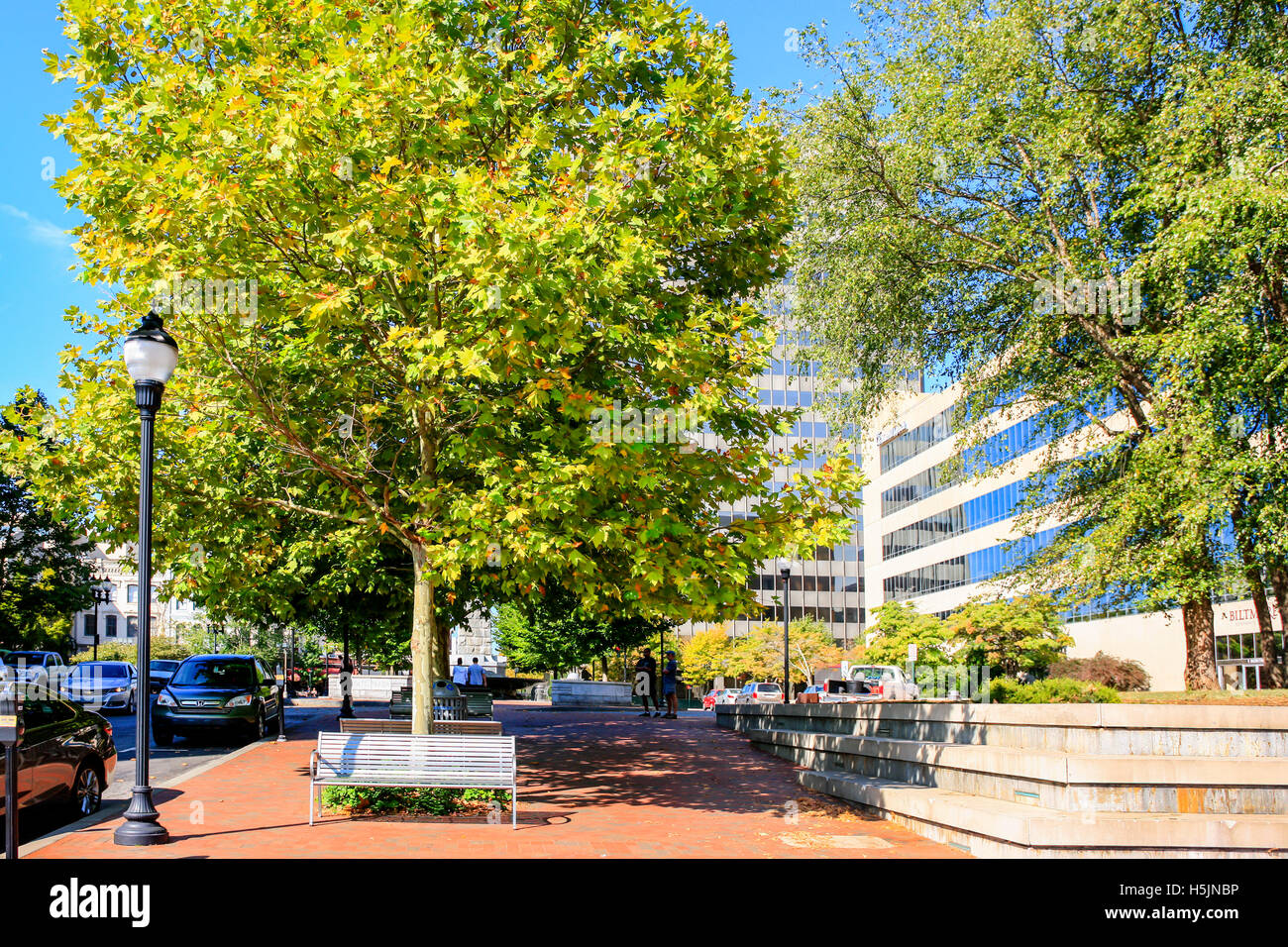 Pack North Square, au centre-ville de Asheville NC Banque D'Images