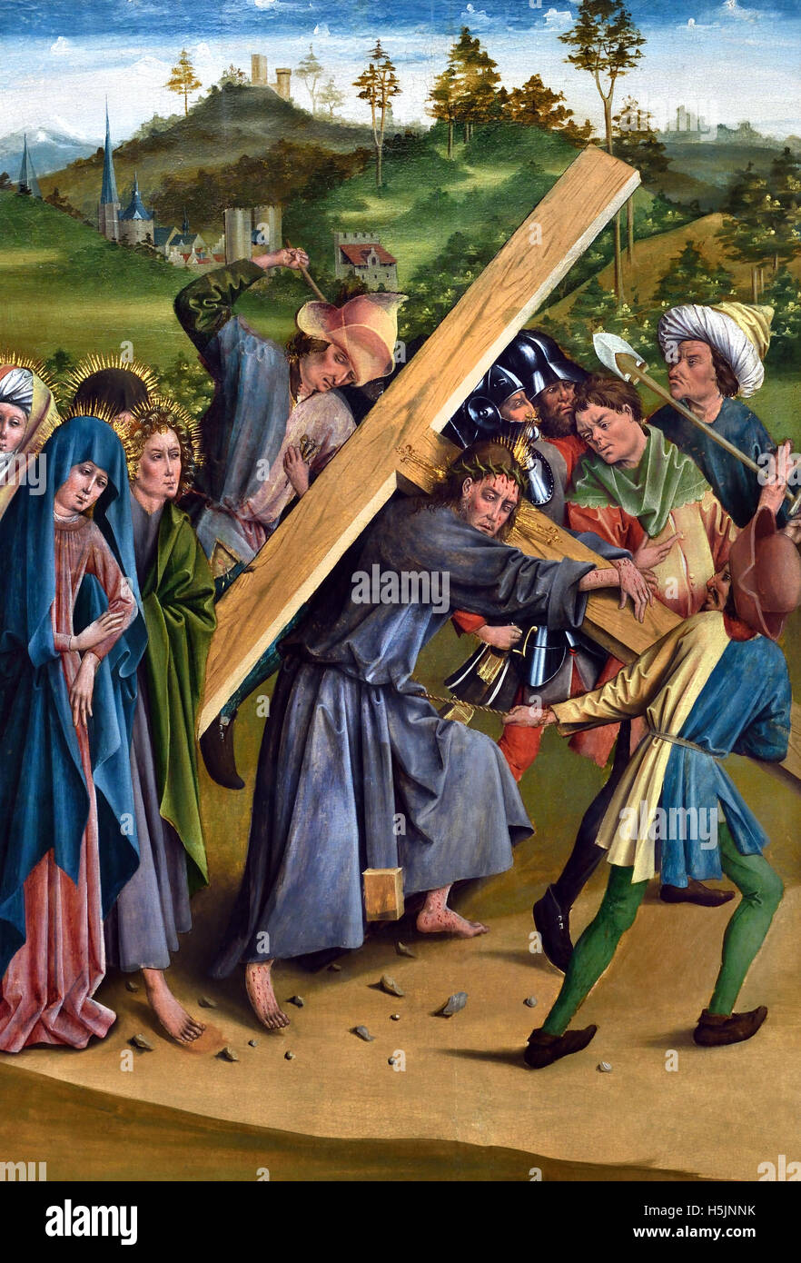 Die Kreuztragung Christi - la crucifixion du Christ 1457 Johann Koerbecke 1410-1491 Allemagne Allemagne Banque D'Images