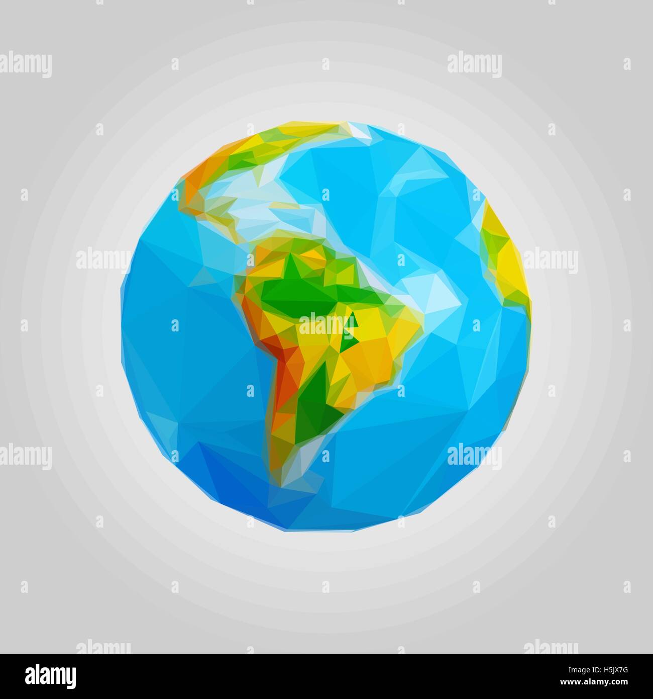 L'icône en forme de globe. Globe terrestre. Style polygonal géométrique Illustration de Vecteur