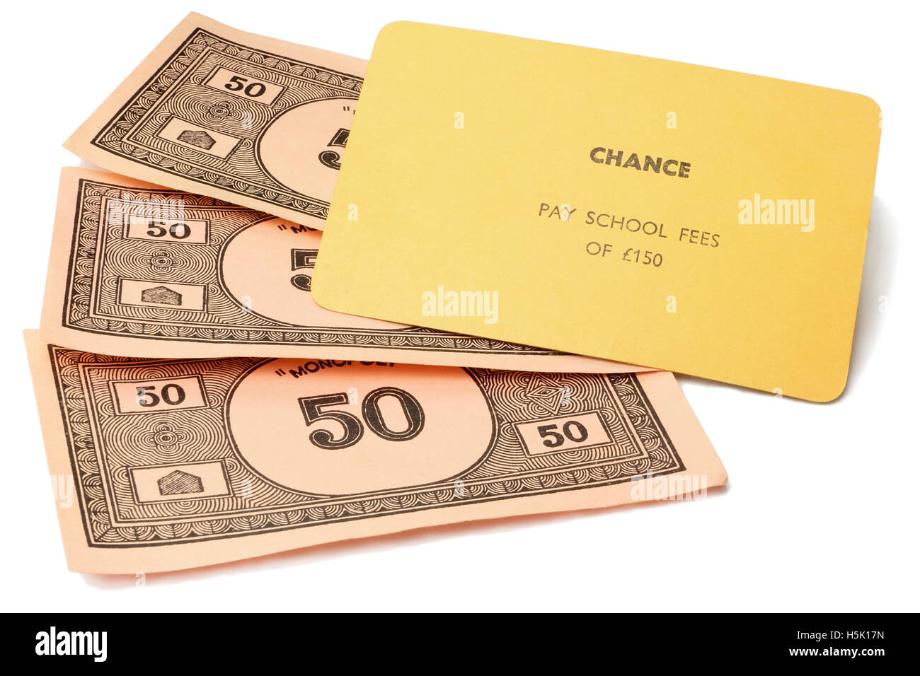 Jeu De Monopoly Vintage Britannique Carte Chance Frais De Scolarite Vers 1940 Photo Stock Alamy