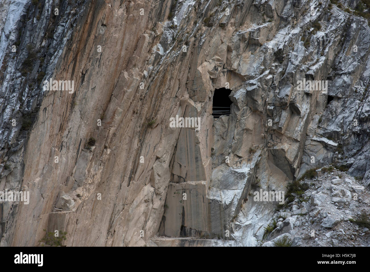 L'Italie. Carrières de marbre de Carrare, Carrare, Massa et Carrare dans la Lunigiana, Toscane,Italie. Sept 2016 Carrara Banque D'Images