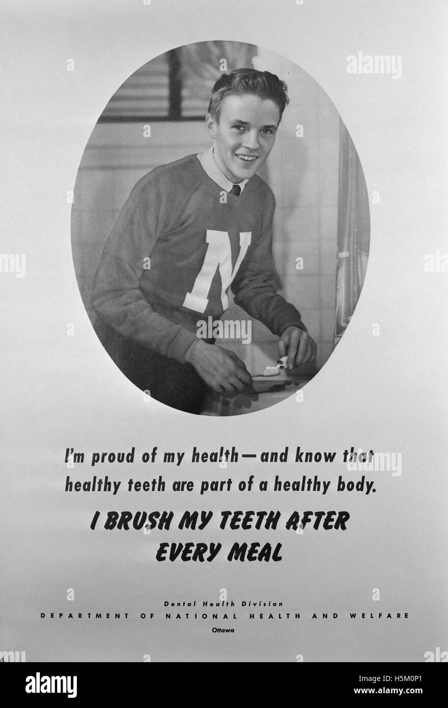 Une affiche du ministère de la santé, numéro 288, portait probablement sur la sensibilisation à la santé publique. Ces affiches ont souvent été utilisées pour diffuser des informations importantes sur la santé au public dans un format accessible, mettant l'accent sur l'hygiène ou les soins préventifs. Banque D'Images