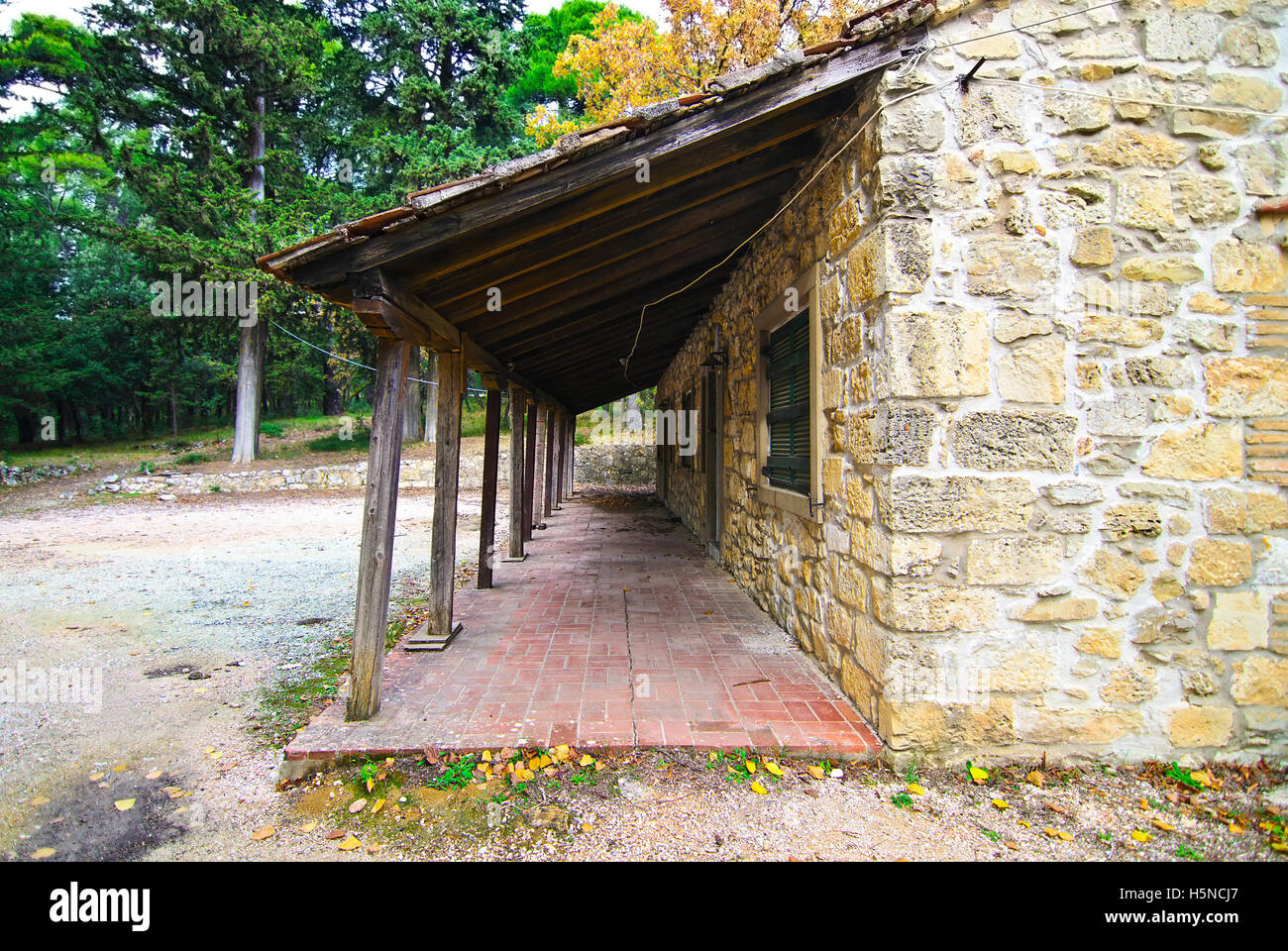 Maison abandonnée de Tatoi Palace Grèce Banque D'Images