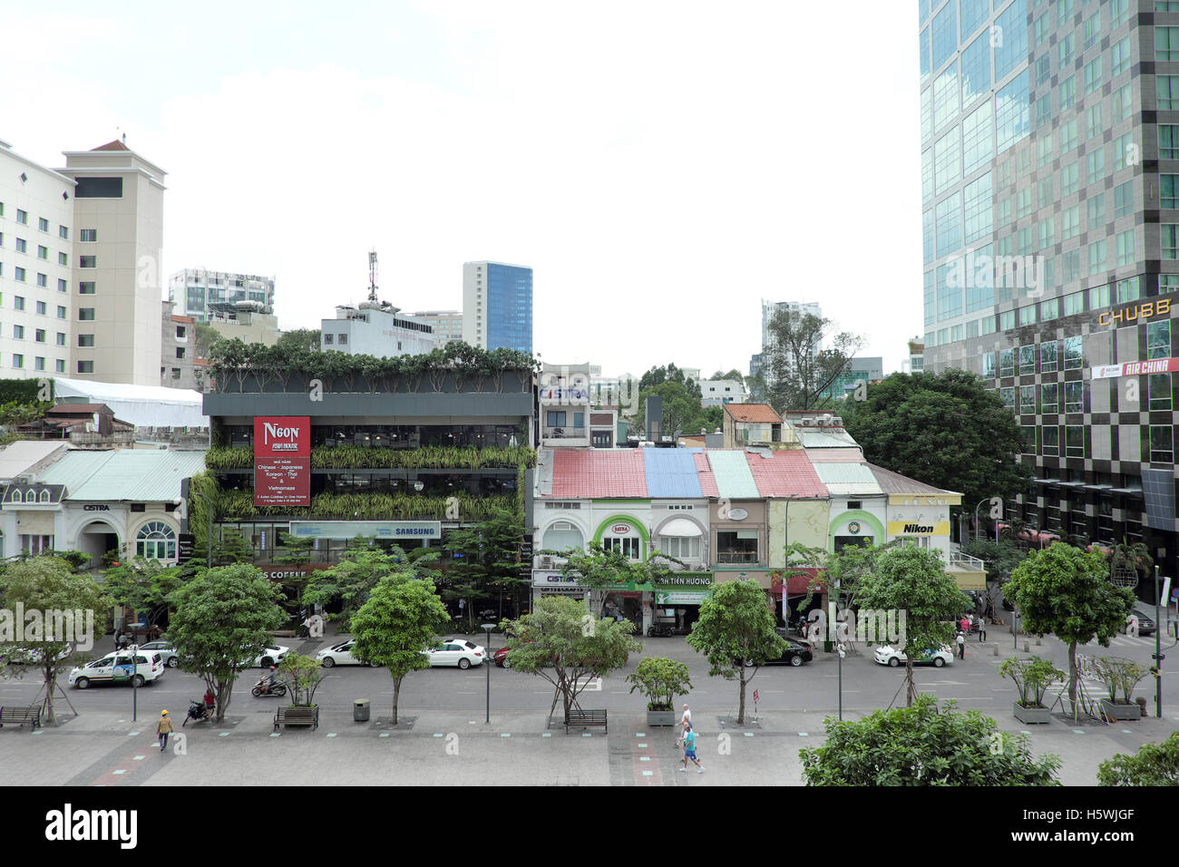 Walking street à Ho Chi Minh City Banque D'Images