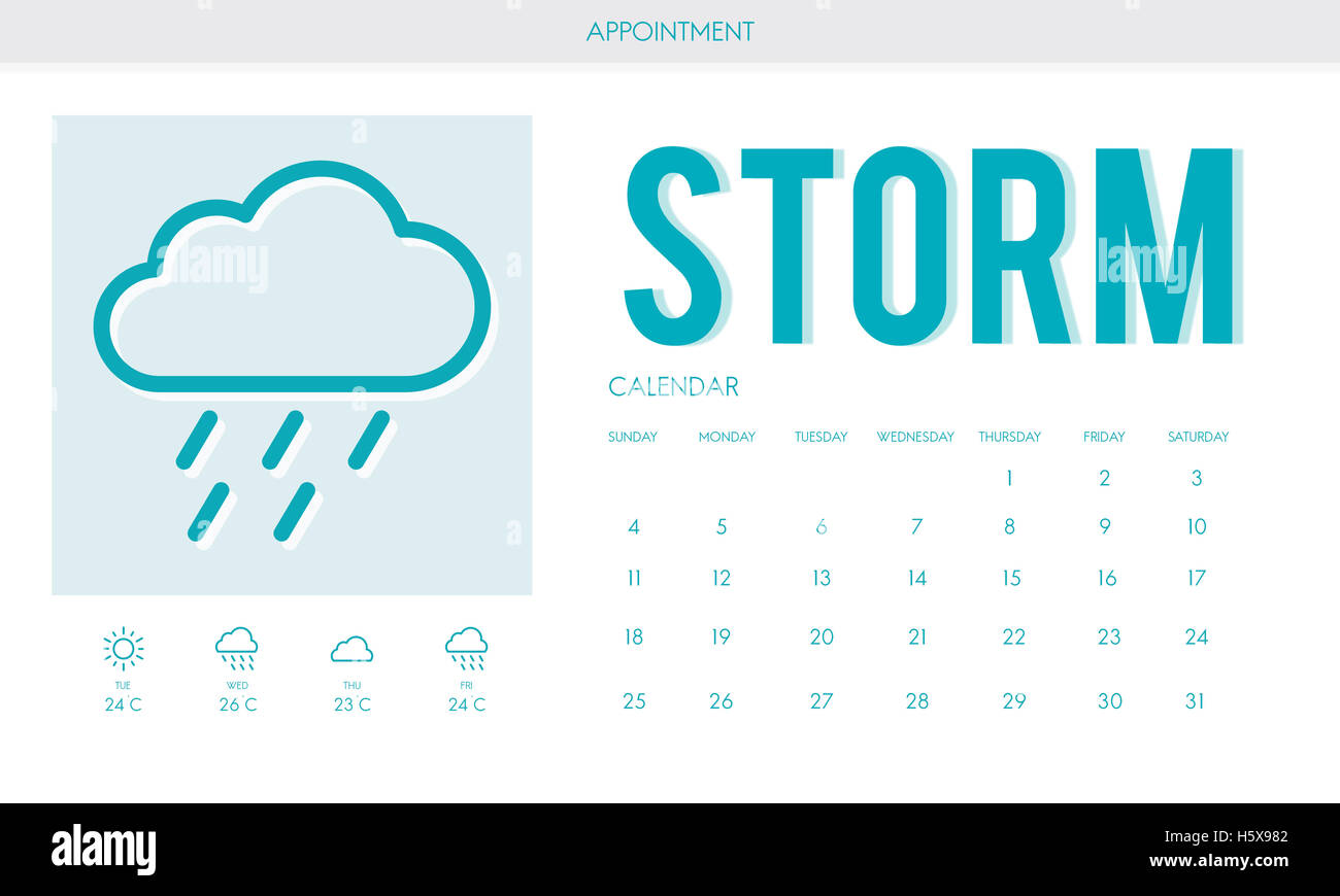 Prévisions Conditions météo Tempête Rainy Concept Cloud Banque D'Images