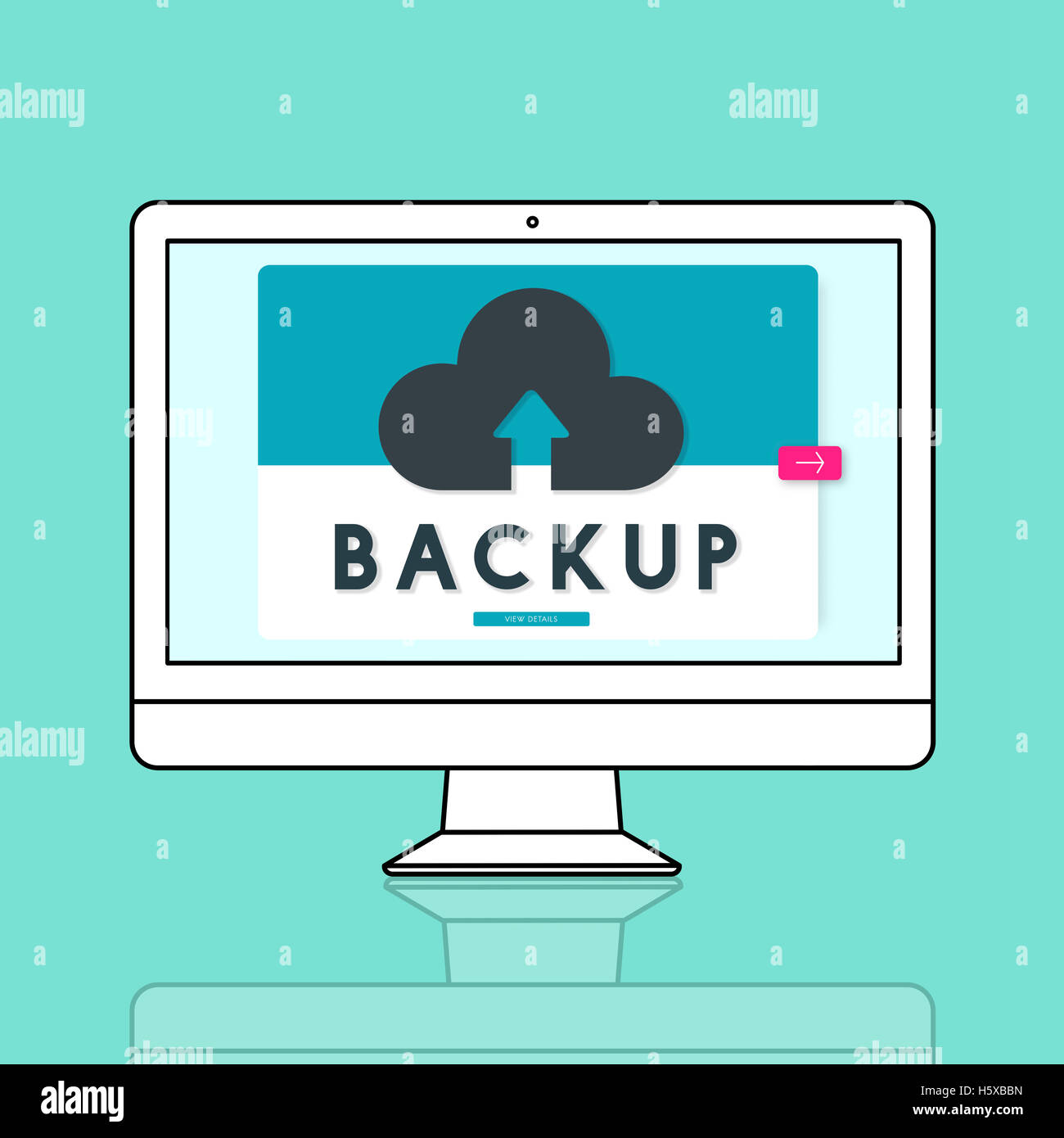 Télécharger Cloud Backup synchronisation transfert Concept Graphique Banque D'Images