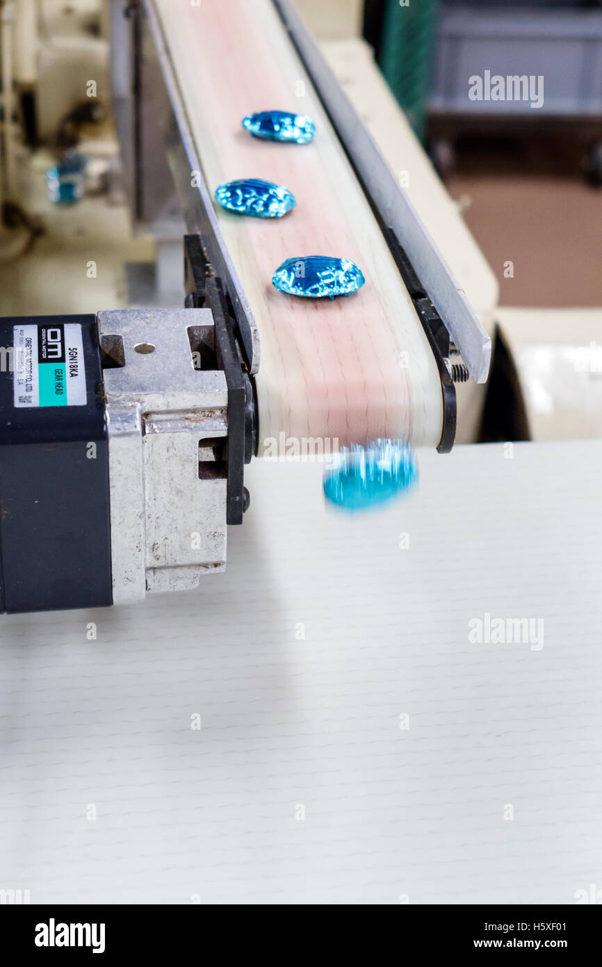 St. Saint Augustine Florida,chocolats Whetstone,intérieur,usine,ligne de production,bonbons au chocolat,enveloppés,FL160803035 Banque D'Images