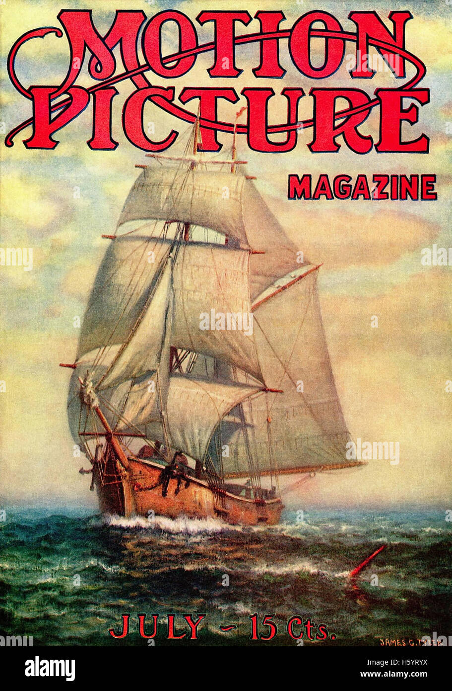 MOTION PICTURE MAGAZINE American fan Magazine Juillet 1914 Banque D'Images