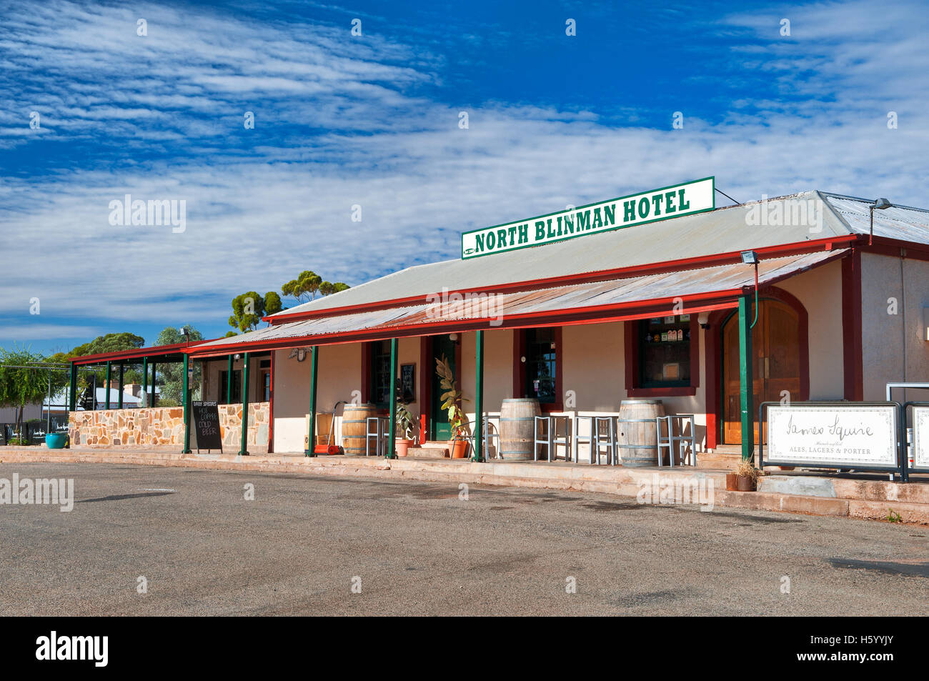 Blinman Nord Hôtel dans la chaîne des Flinders. Banque D'Images