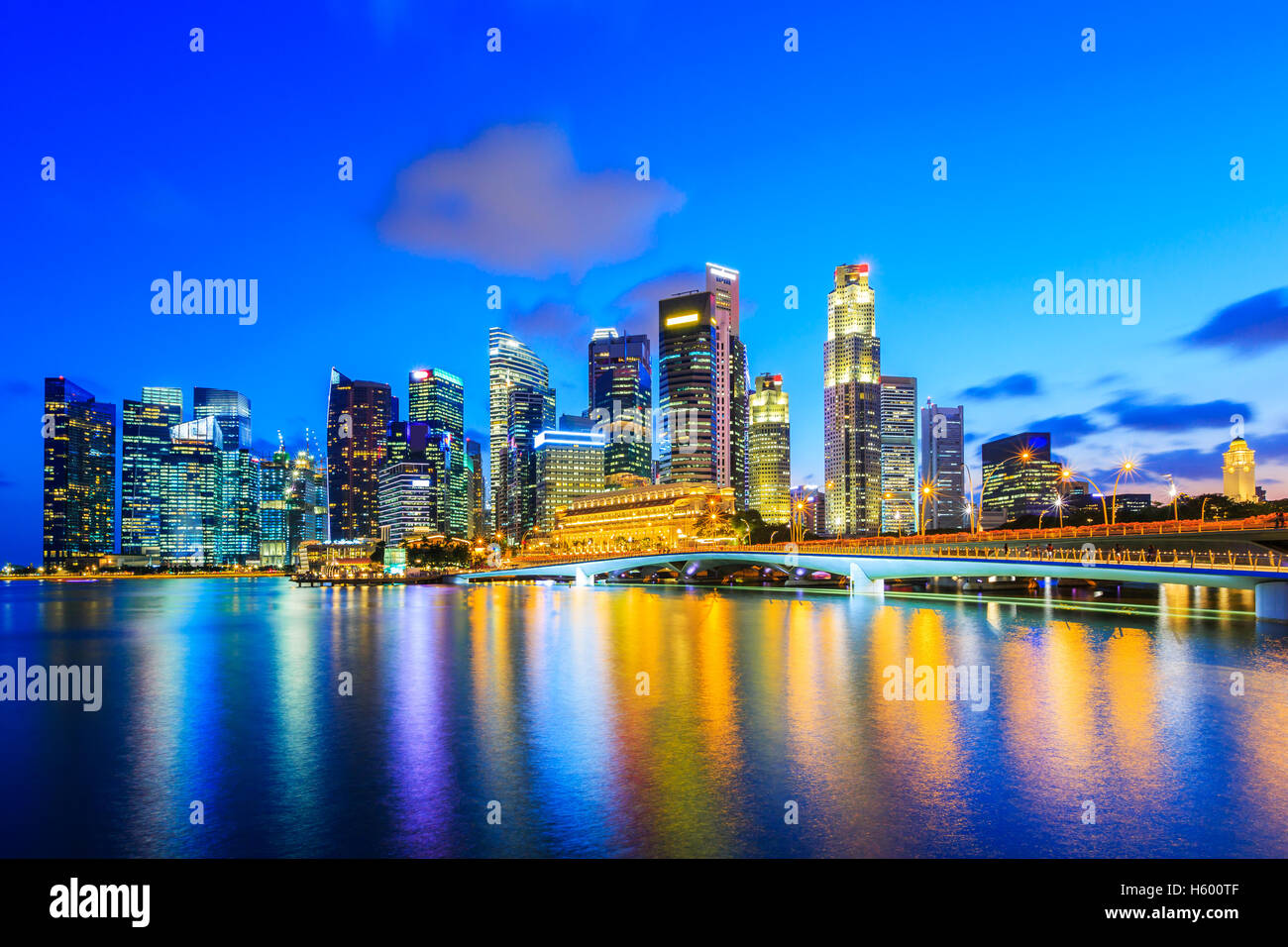 Singapore city skyline. Banque D'Images