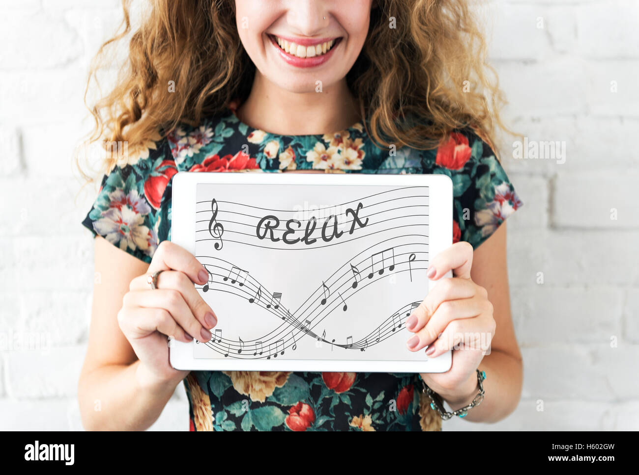 Notes de musique Mélodie Divertissement Concept d'écoute Banque D'Images