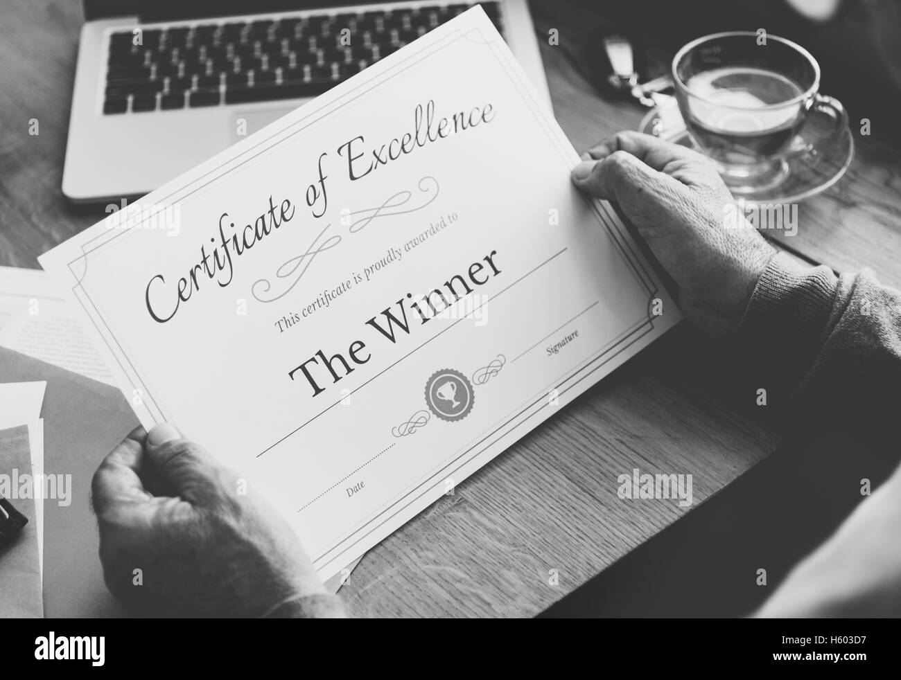 Valeur du Prix Award gagnant réalisation Concept d'Honneur Banque D'Images