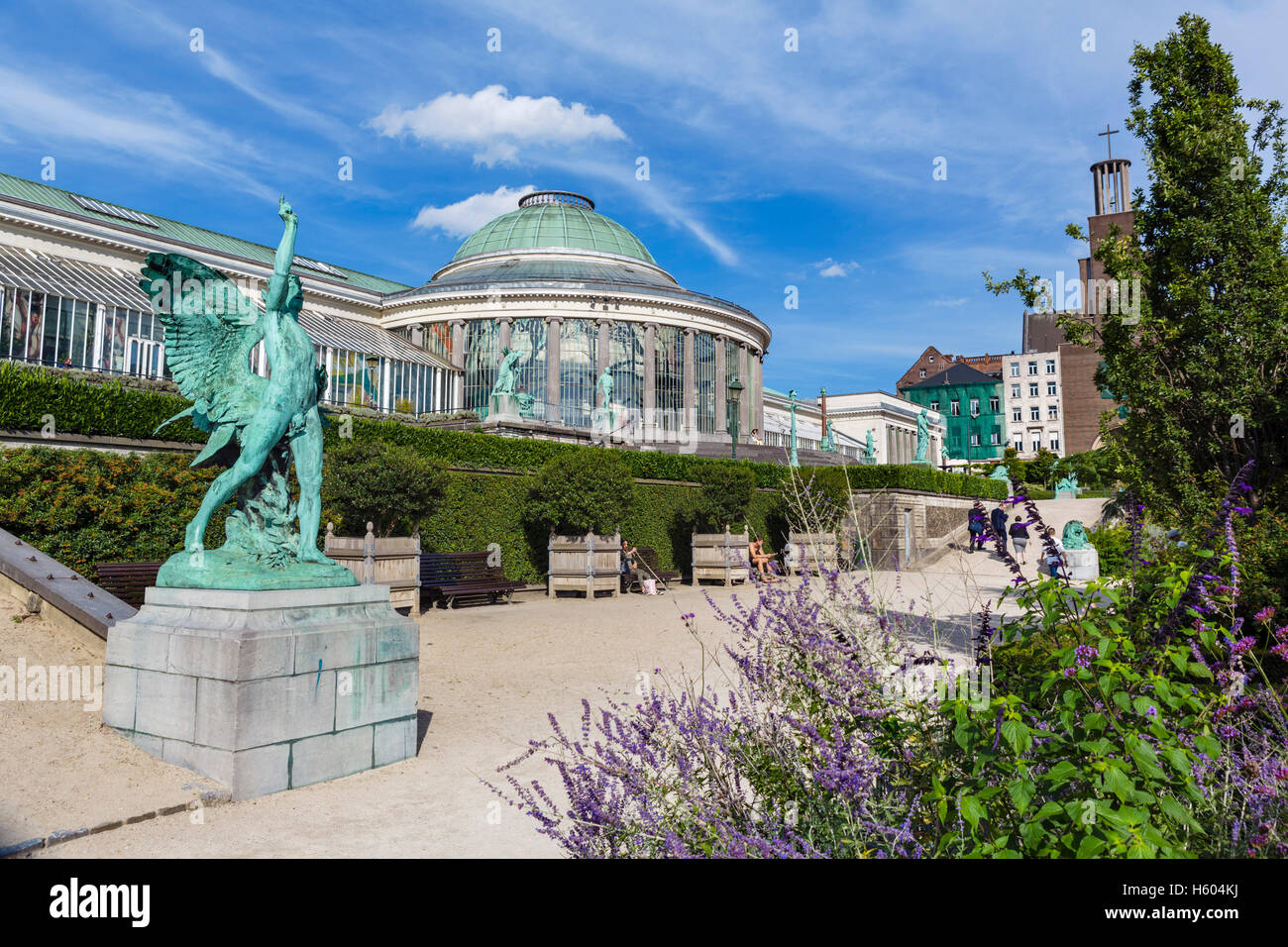 Le Botanique serre, anciennement le logement ancien jardin botanique, Bruxelles, Belgique. Banque D'Images