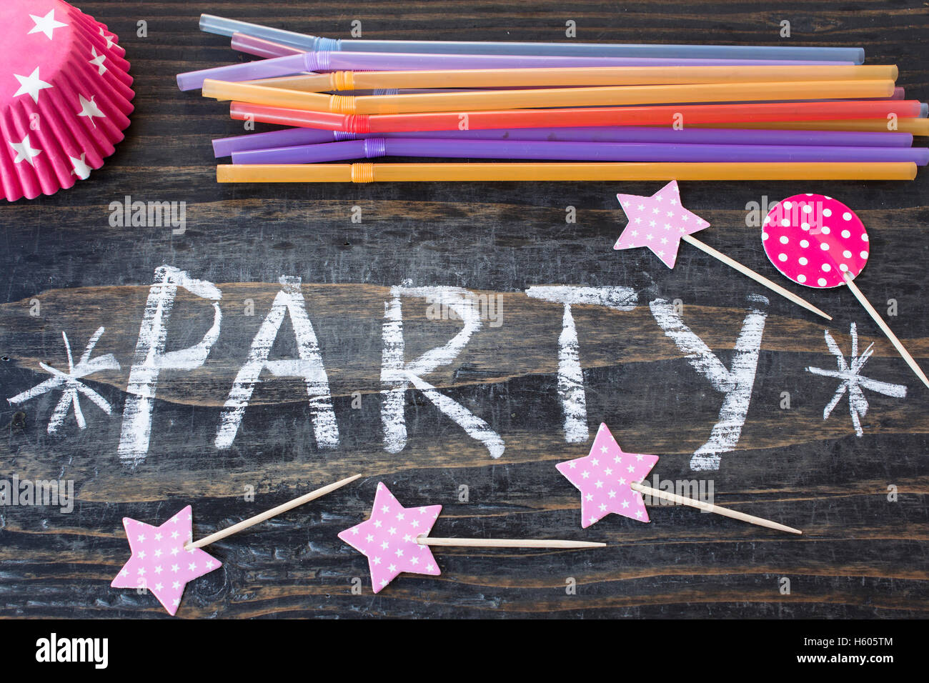 Partie mot à la craie à la main. Banque D'Images