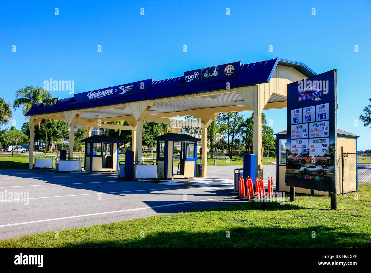 La porte 1 au Sebring International Raceway en Floride Banque D'Images