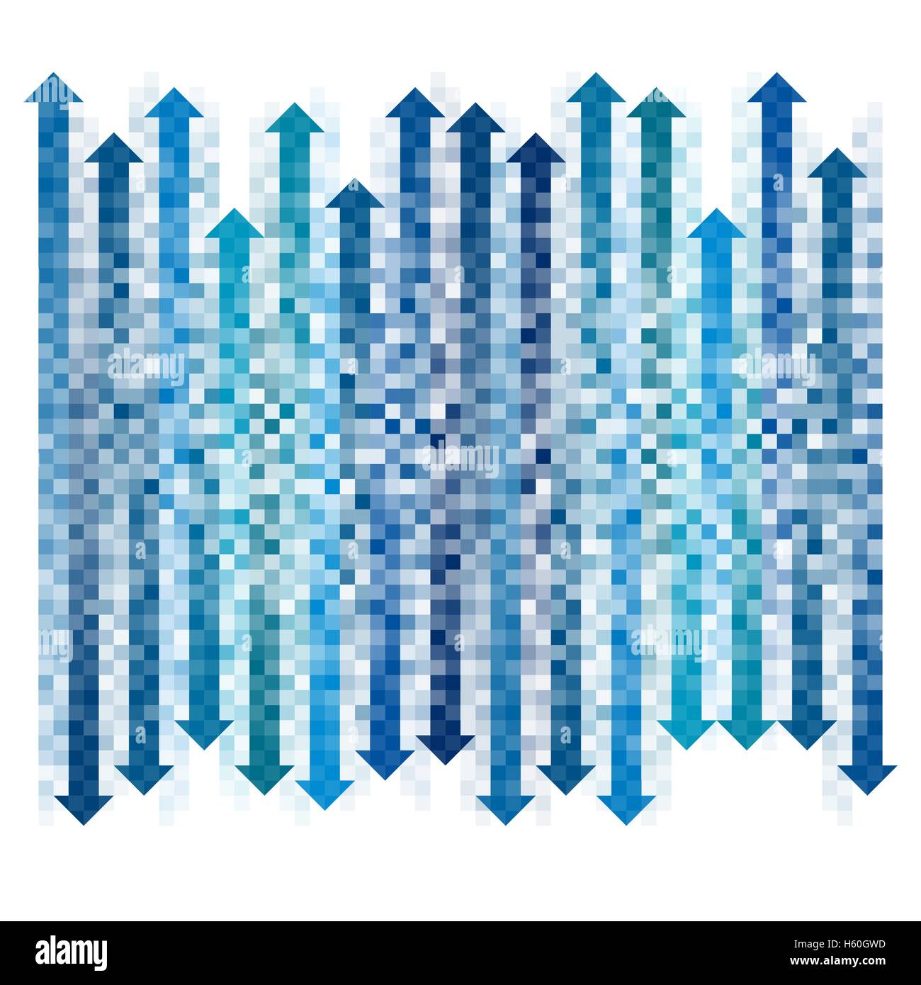 À carreaux bleu en couches simples flèches gradient Illustration de Vecteur