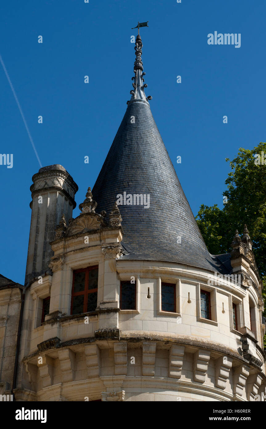 Azay le Rideau Château, UNESCO World Heritage Site, Indre et Loire, Touraine, Loire, France, Europe Banque D'Images