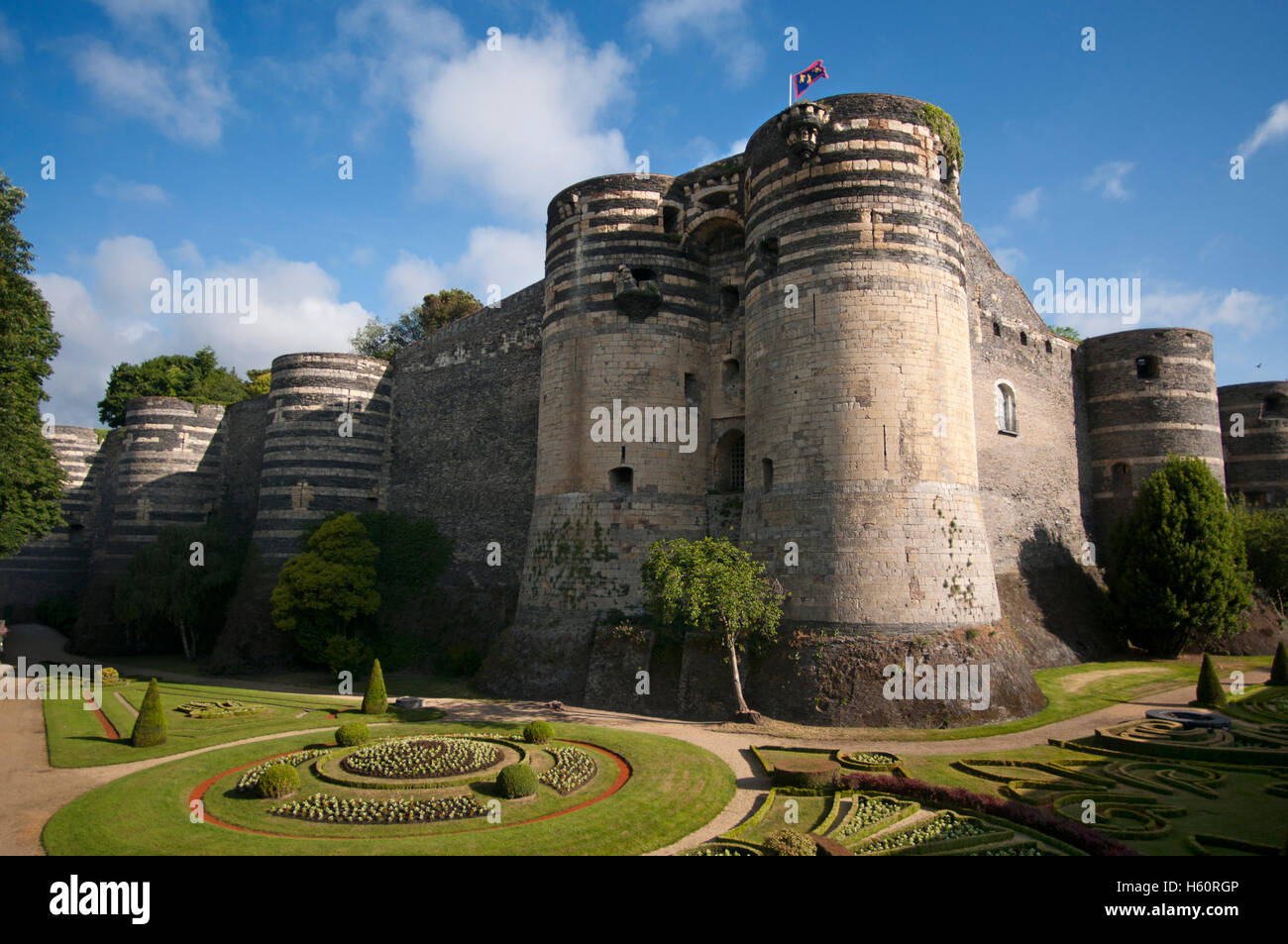 Château d'Angers dans la ville de Angers dans le Maine et Loire Région Pays de la Loire Banque D'Images