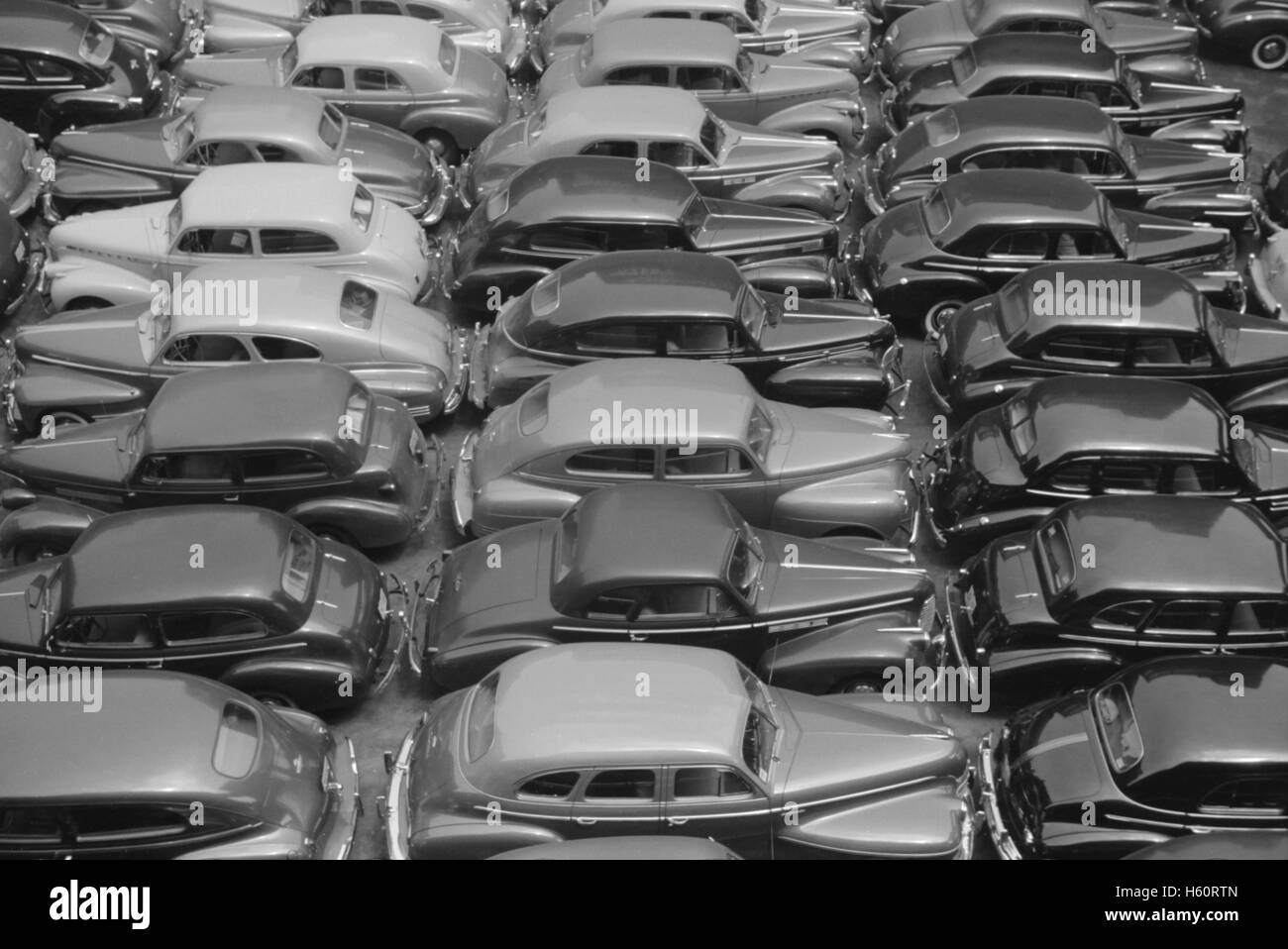 Parking, Chicago, Illinois, USA, John Vachon pour la Farm Security Administration, Juillet 1941 Banque D'Images