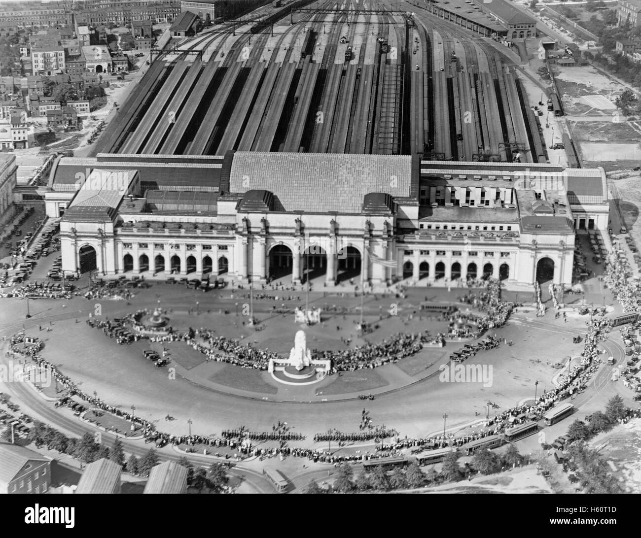 La gare Union, High Angle View, Washington DC, USA, National Photo Company, 1921 Banque D'Images