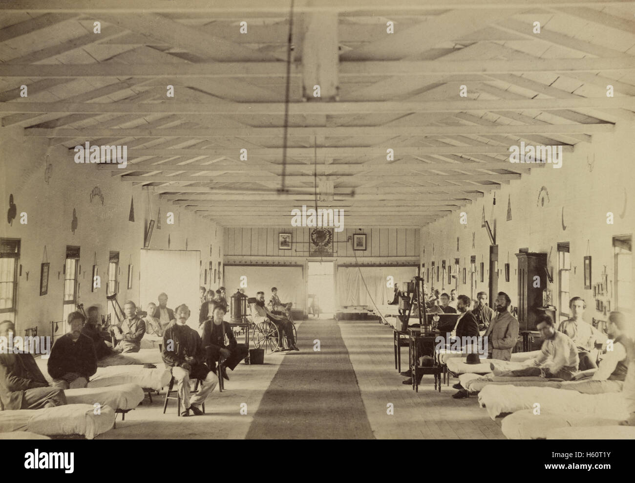 Ward K, Armory Square Hospital, Washington DC, USA, 1864 Banque D'Images