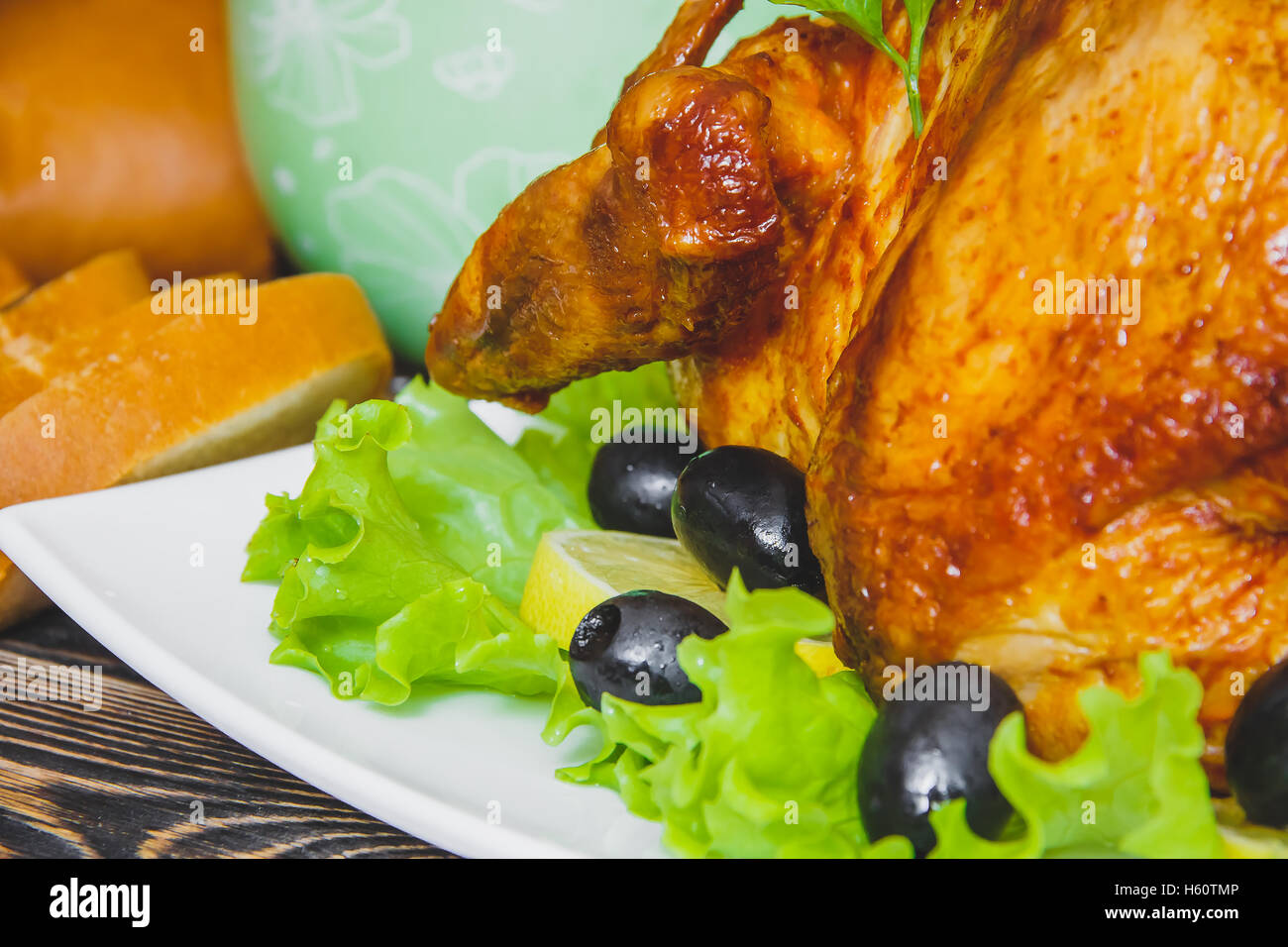 Rôti maison jour de Thanksgiving Turquie Banque D'Images