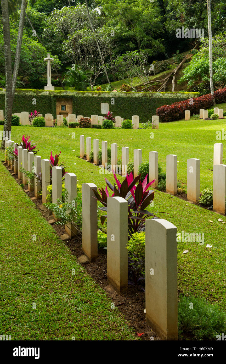 Le cimetière de guerre de Kandy, Kandy, Sri Lanka Banque D'Images