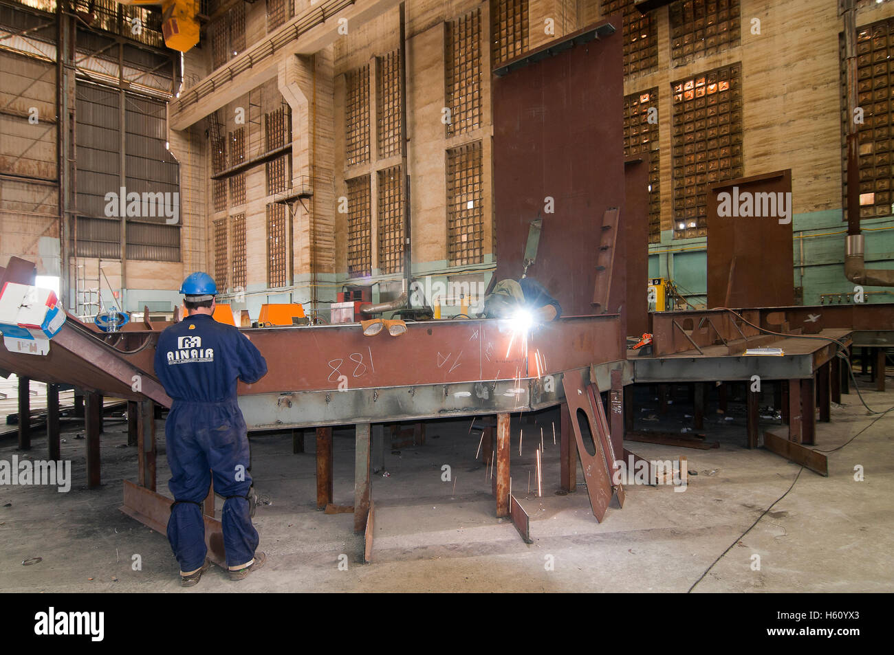 Construction navale, Ferrol, La Corogne province, région de la Galice, Espagne, Europe Banque D'Images