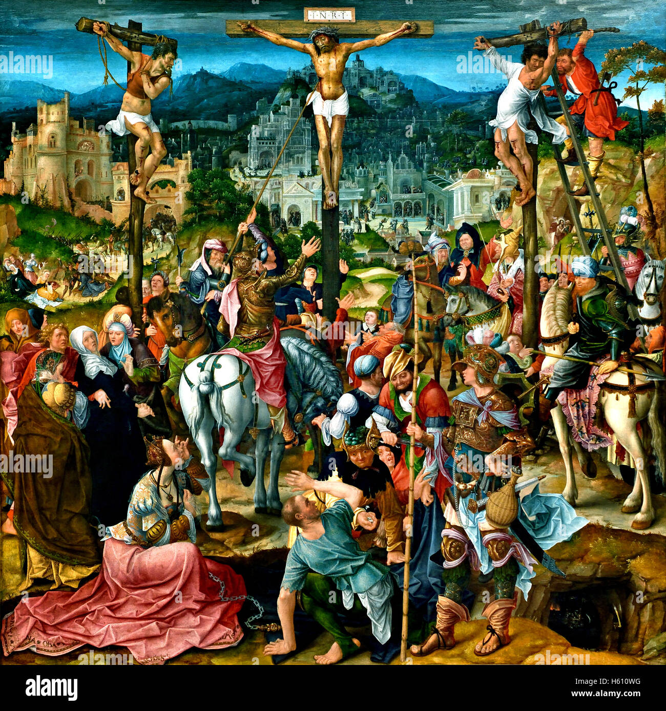La Crucifixion 1520 Russisch inconnu artiste néerlandais Pays-Bas Banque D'Images