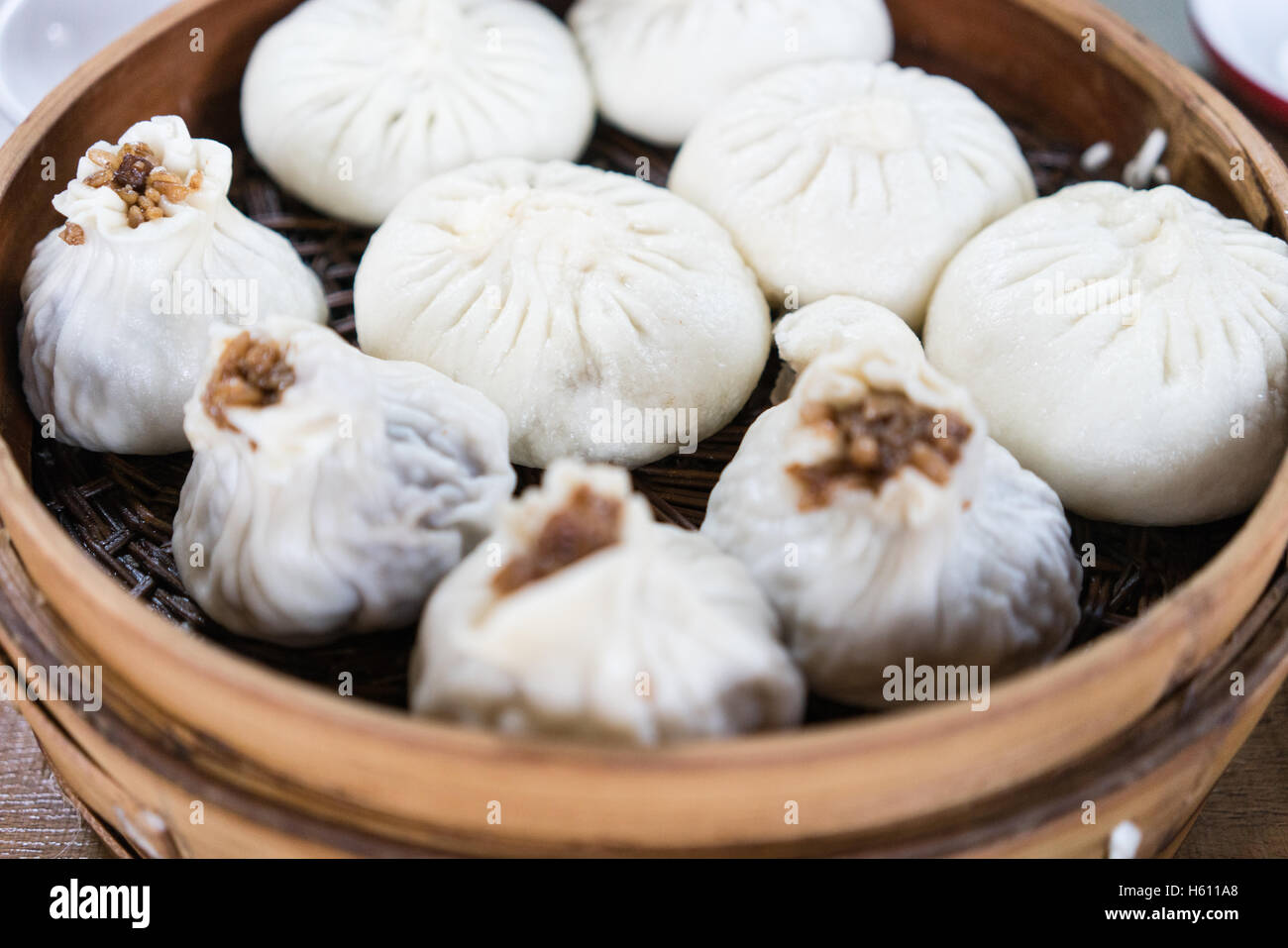 Raviolis chinois - Baozi Banque D'Images