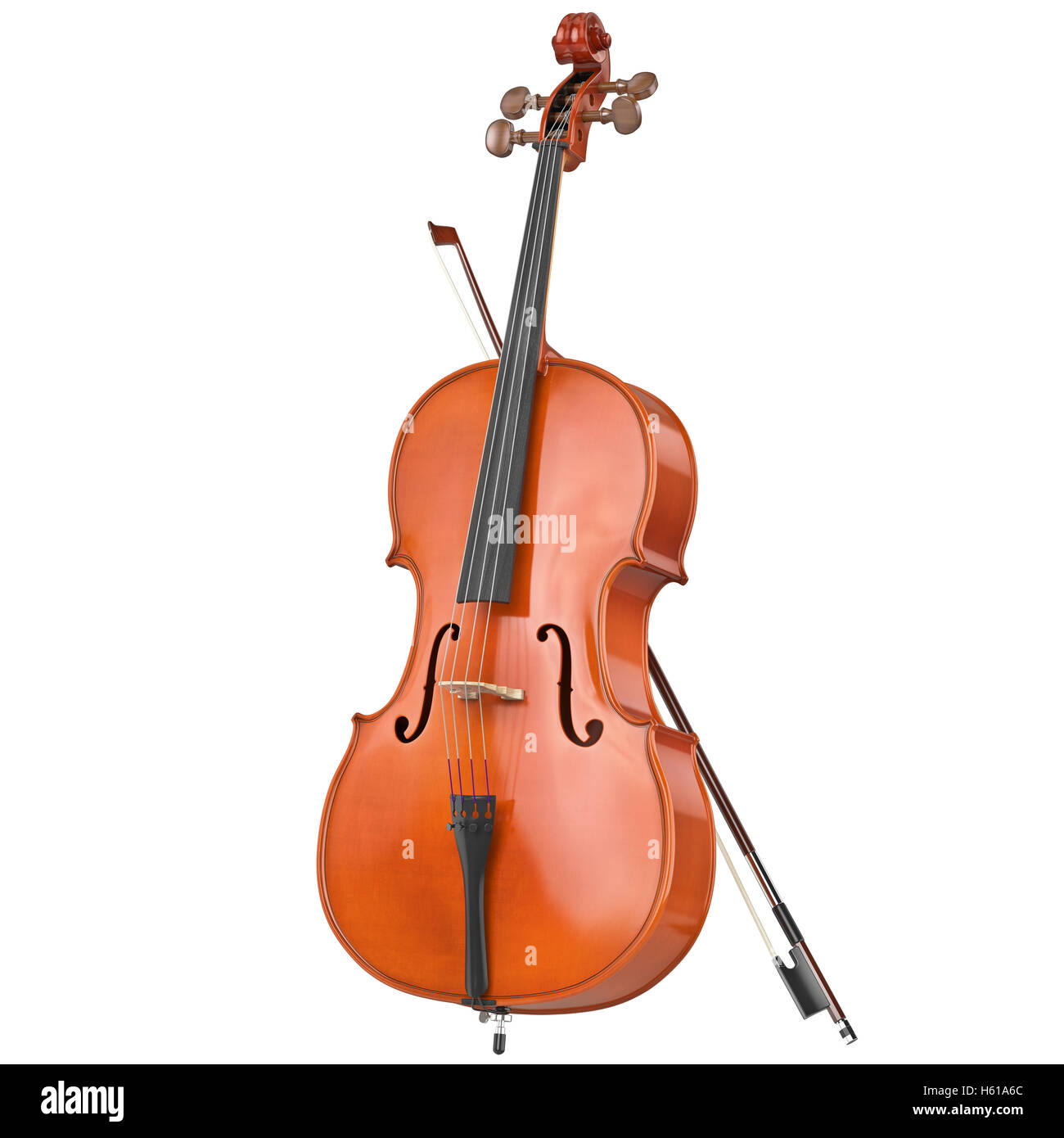 En bois classique violoncelle Banque D'Images