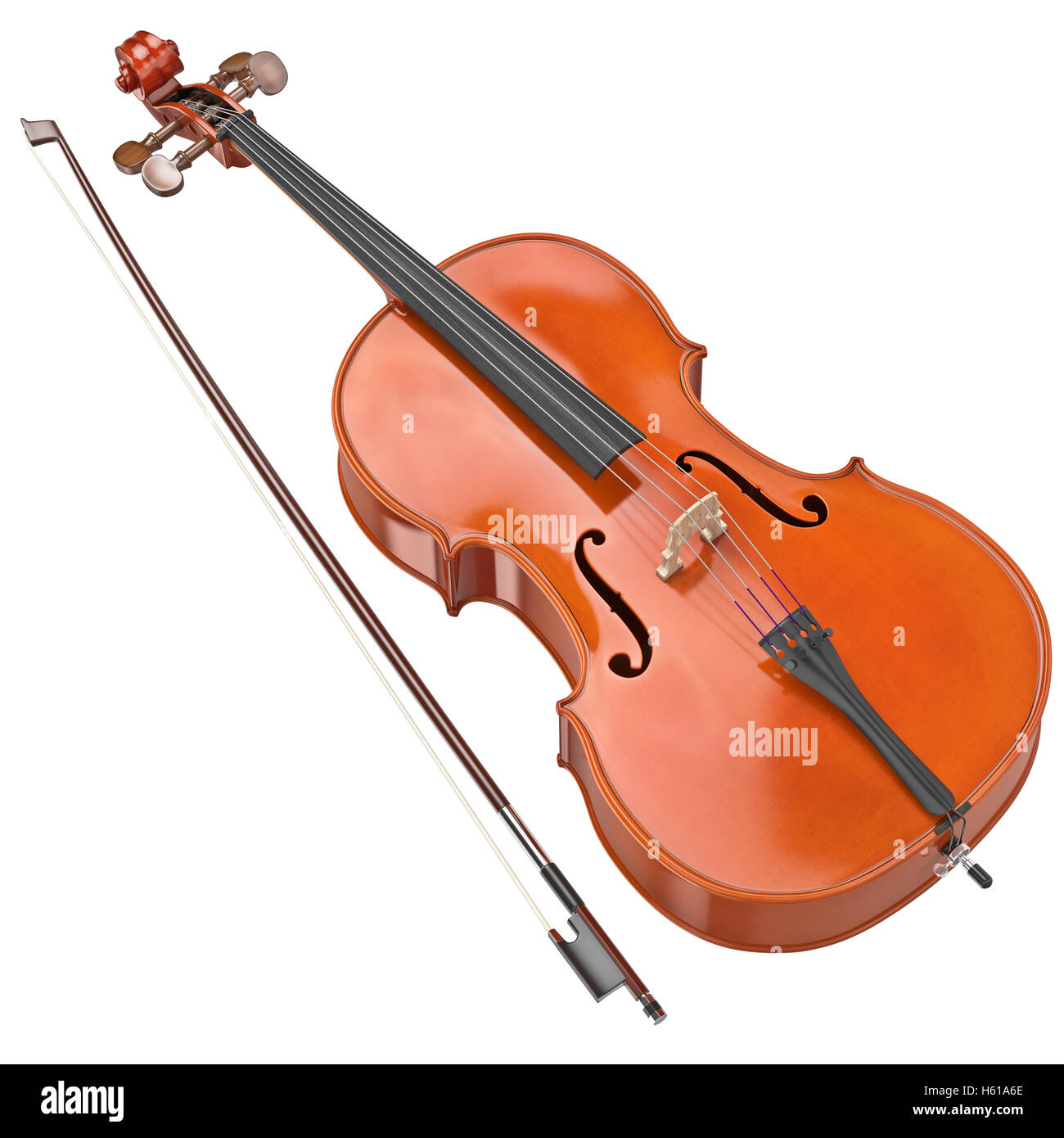 Archet violoncelle classique Banque D'Images