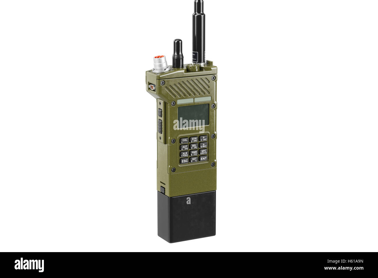 La radio militaire, l'équipement portable fermer Banque D'Images