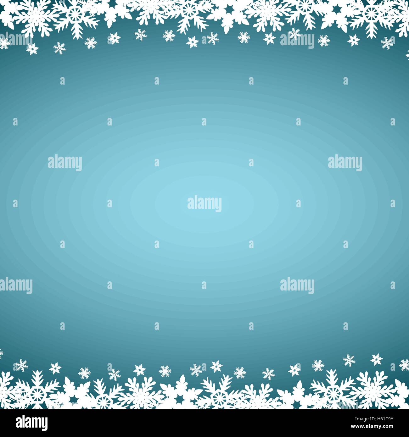 Noël fond bleu, avec des flocons de neige Illustration de Vecteur