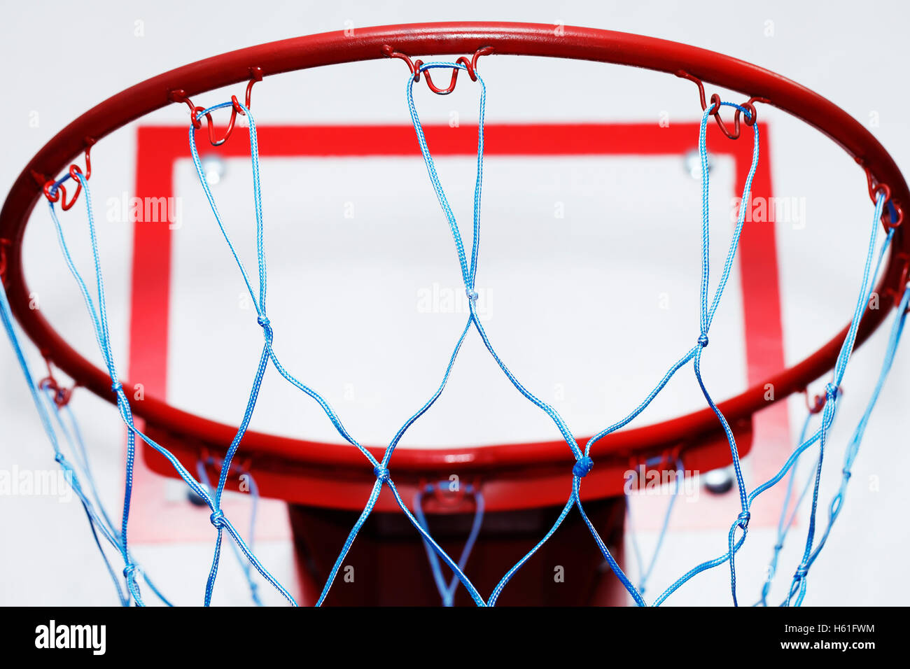 Panneau de basket-ball avec un panier, macro, sport historique Banque D'Images