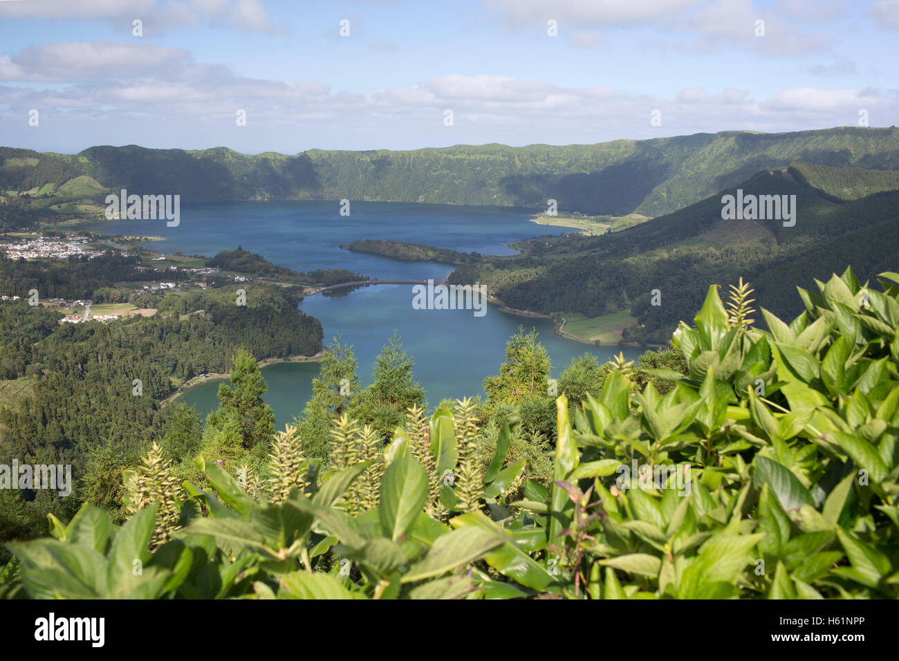 Lagoa das Sete Cidades sur l'île de Sao Miguel, Açores Banque D'Images