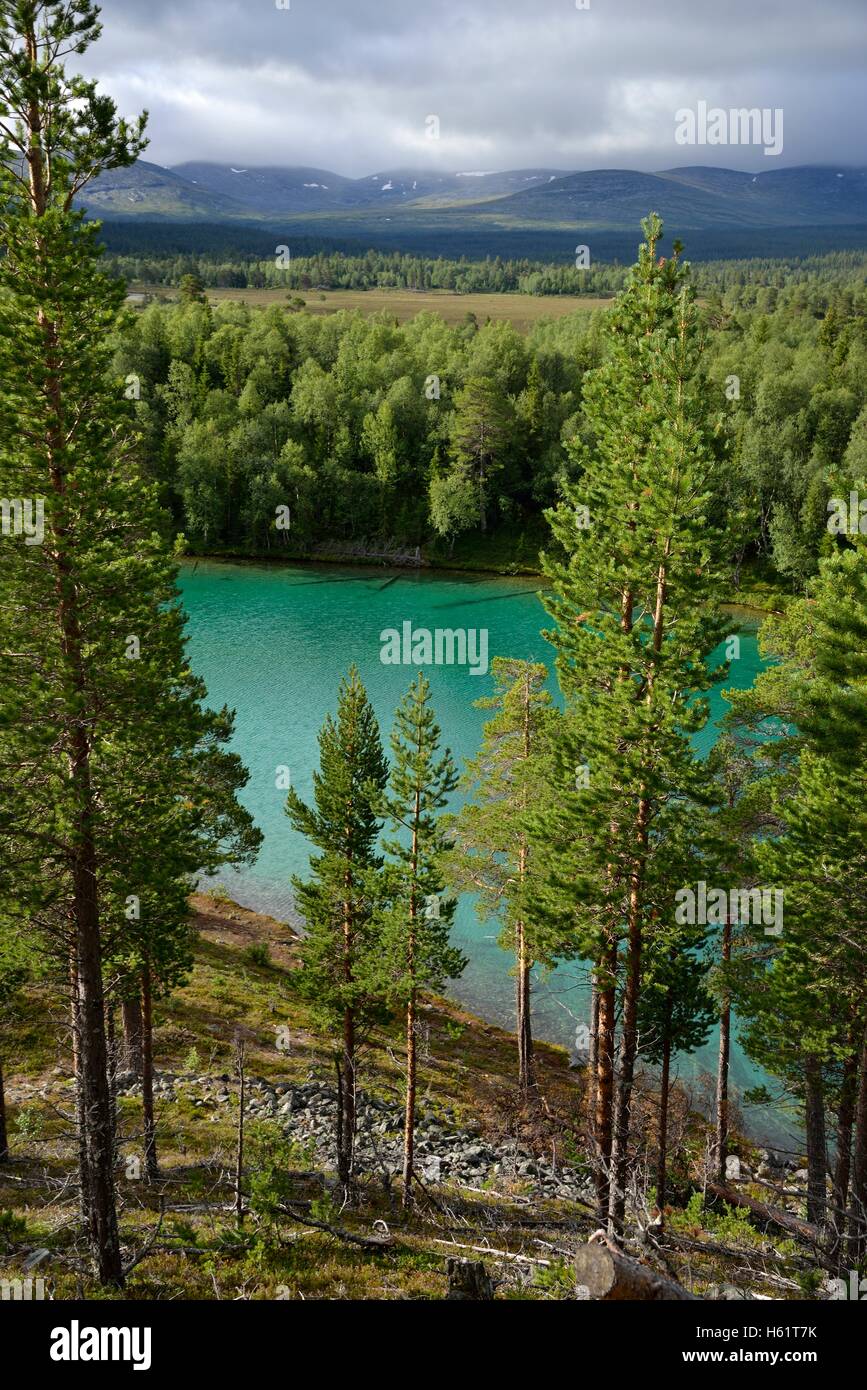 Blanktjärn Vålådalen, lac, Jämtland, Suède Banque D'Images