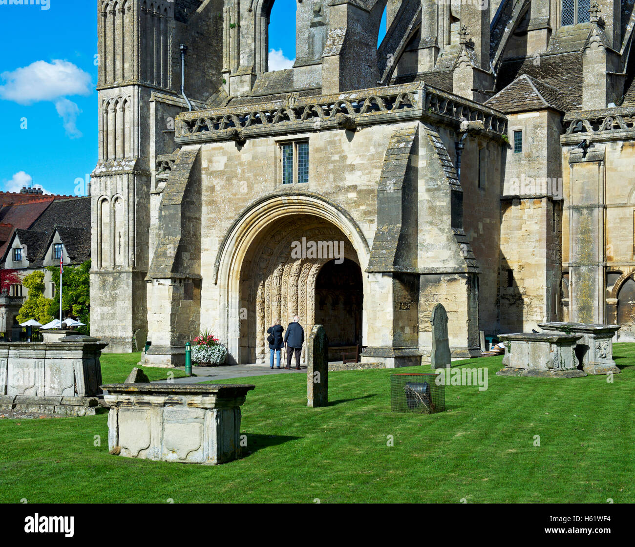 L'Abbaye de Malmesbury, Malmesbury, Wiltshire, Angleterre, Royaume-Uni Banque D'Images