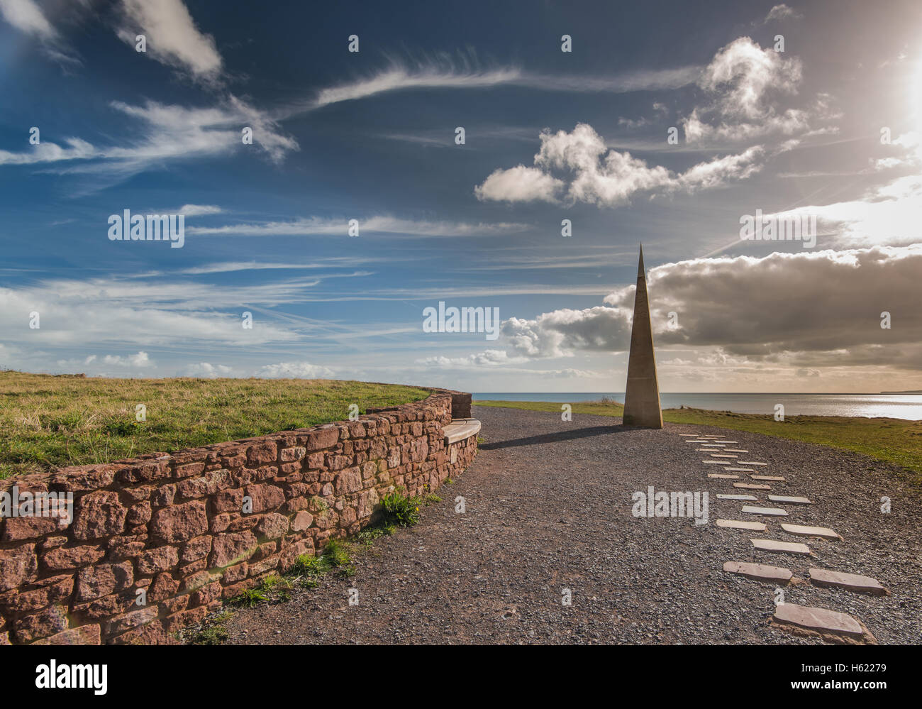Patch Coatal dans près de Exmouth Devon, Royaume-Uni. Littoral du patrimoine du jurassique. Banque D'Images