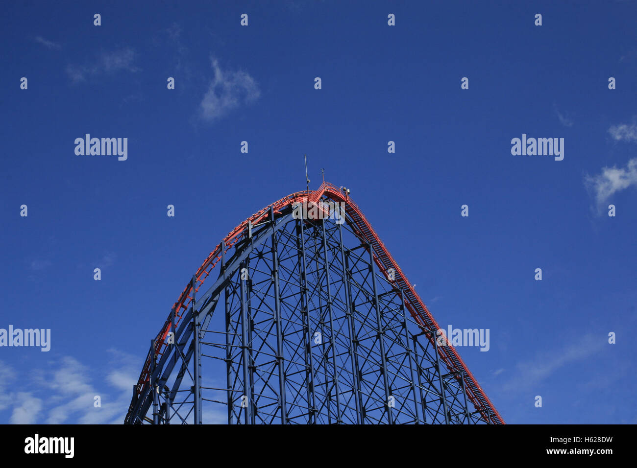 Pepsi Max rollercoaster, Blackpool, Lancashire, UK Banque D'Images