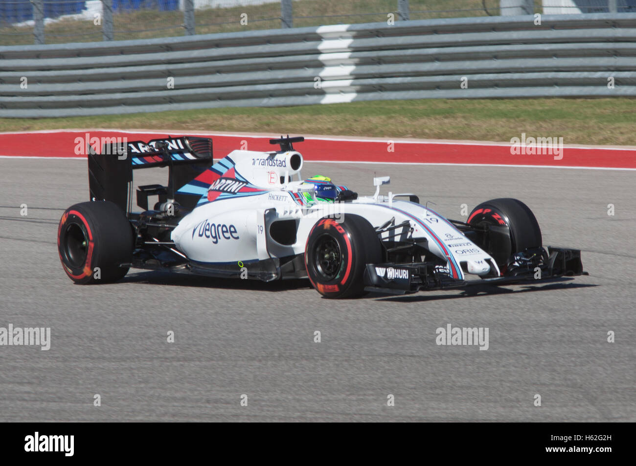 Austin, Texas, États-Unis. 22 octobre, 2016. Felipe Massa # 19 est en concurrence au cours de 2016 des États-Unis de Formule 1 course de qualification du Grand Prix de deux jours sur le circuit des Amériques le 22 octobre 2016 à Austin, Texas : Crédit Photo l'accès/Alamy Live News Banque D'Images