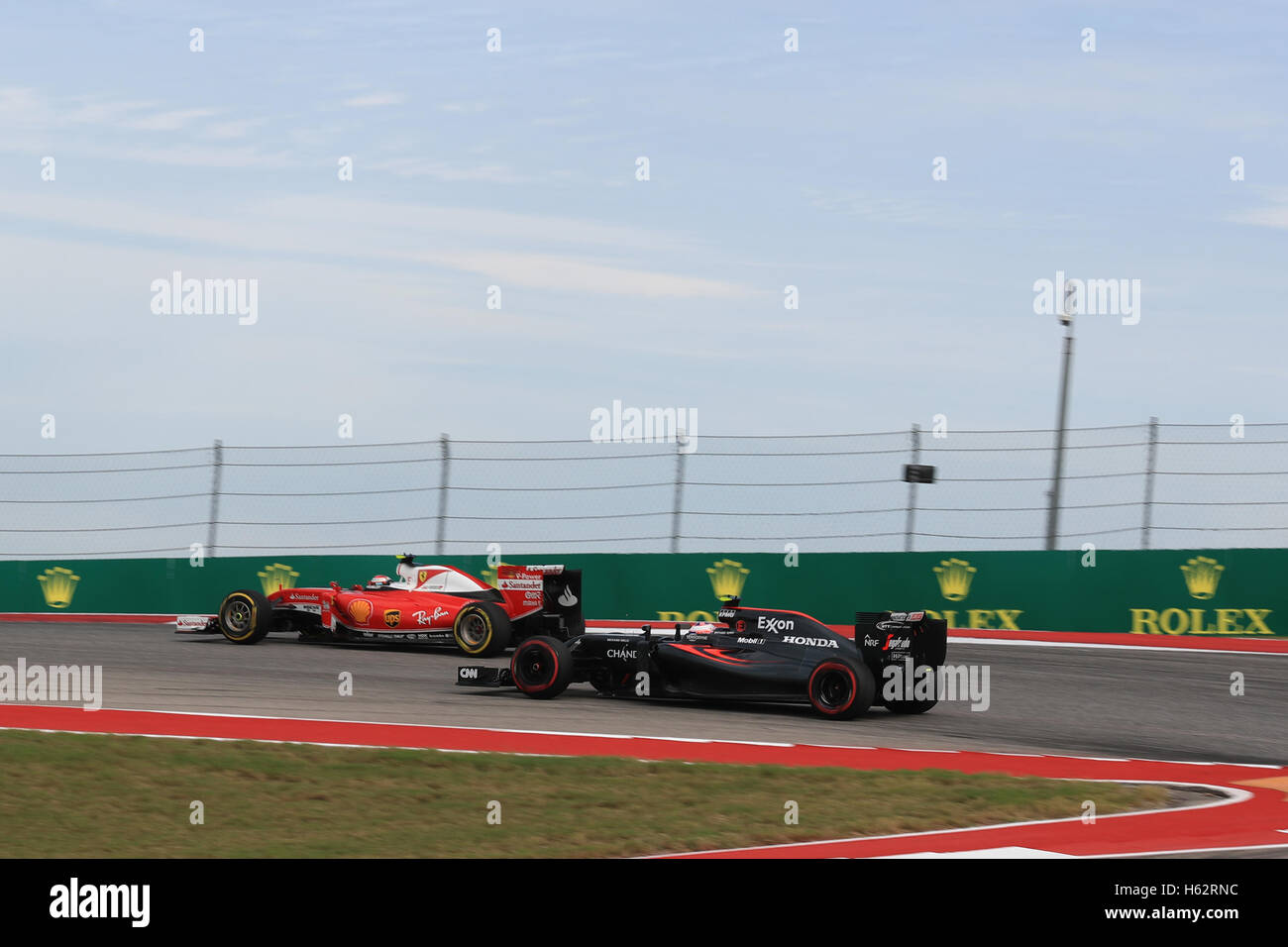 Austin, Texas, États-Unis. 23 Oct, 2016. Circuit du Nord, Texas, USA. Formula 1 Grand Prix d'Amérique, le jour de la course. Honda McLaren MP4-31 &# x2013 ; Jenson Button Crédit : Action Plus de Sports/Alamy Live News Banque D'Images