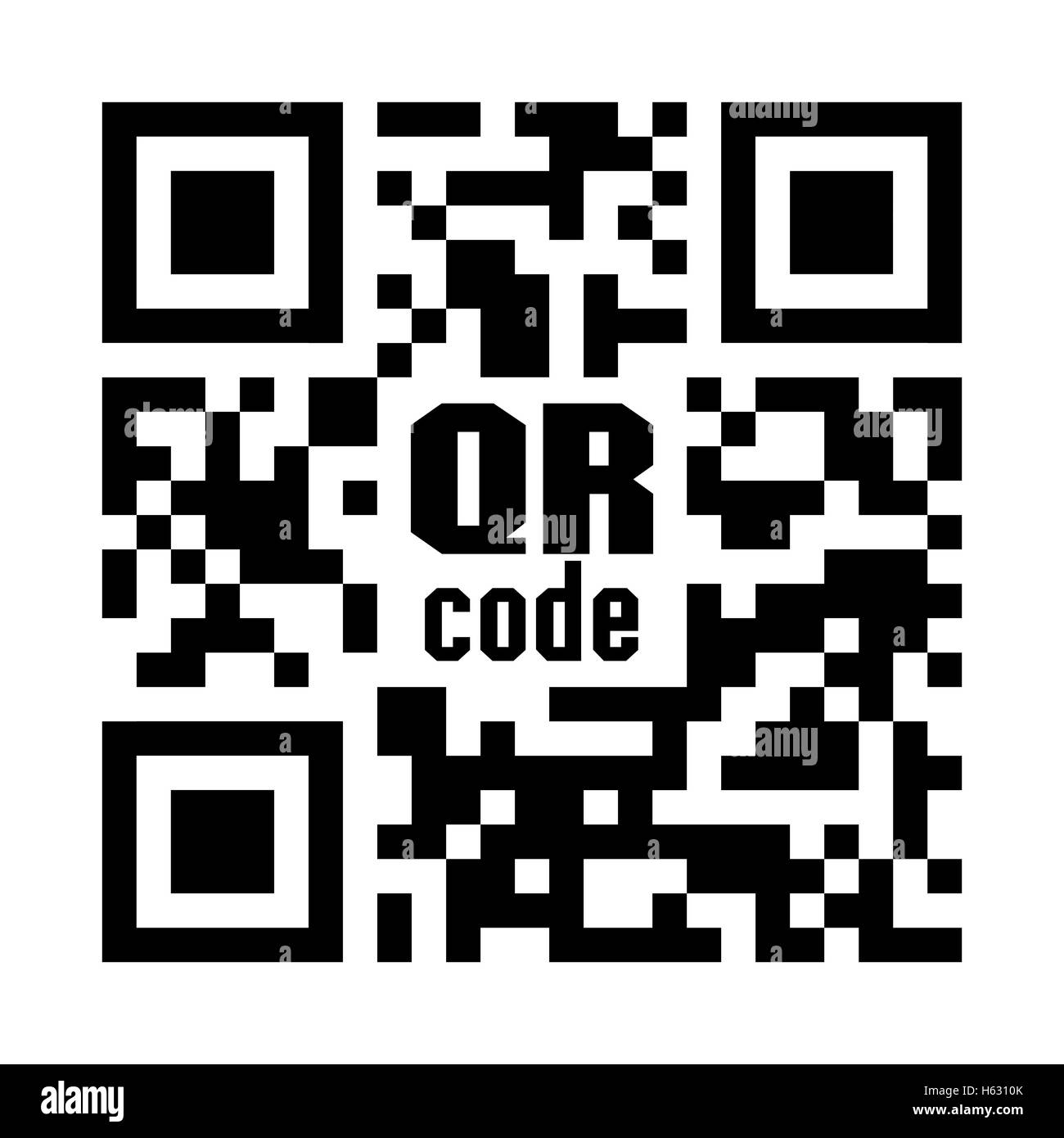 QR code . fond blanc Banque D'Images